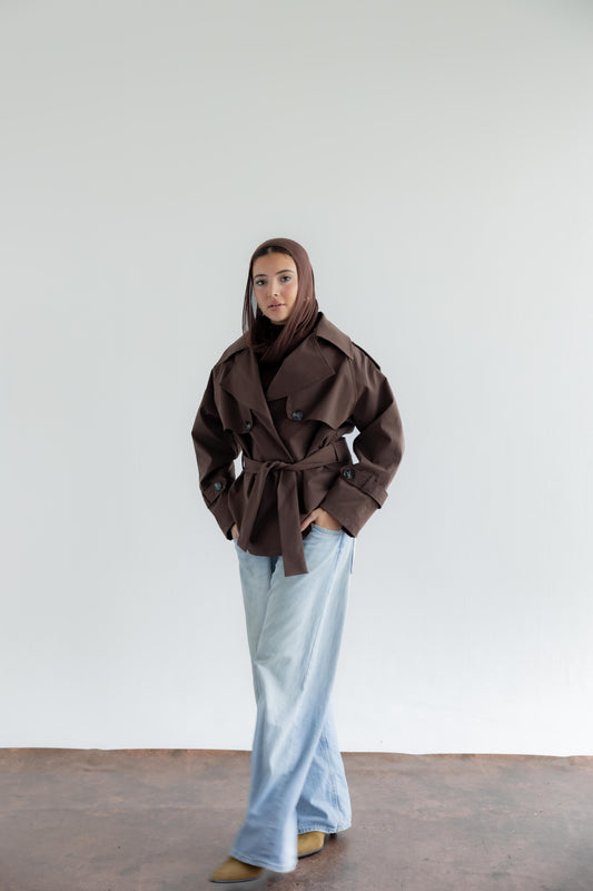 It Girl Energy Trench Coat - Macchiato
