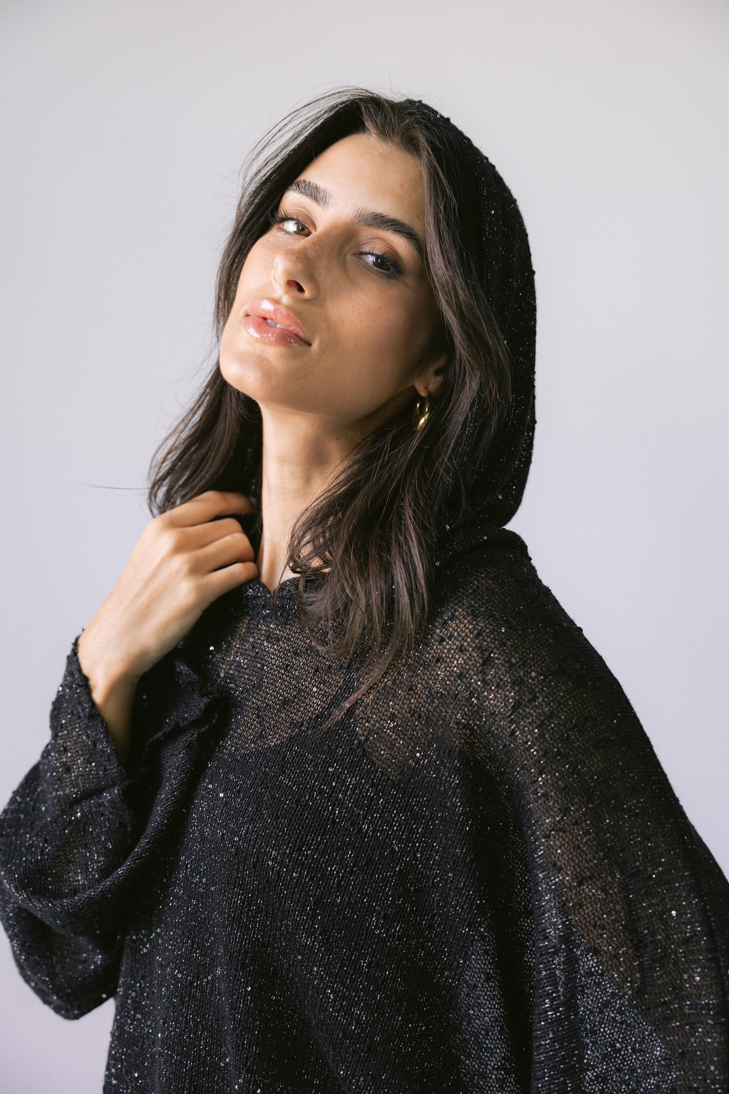 Midnight Crochet Top - Black