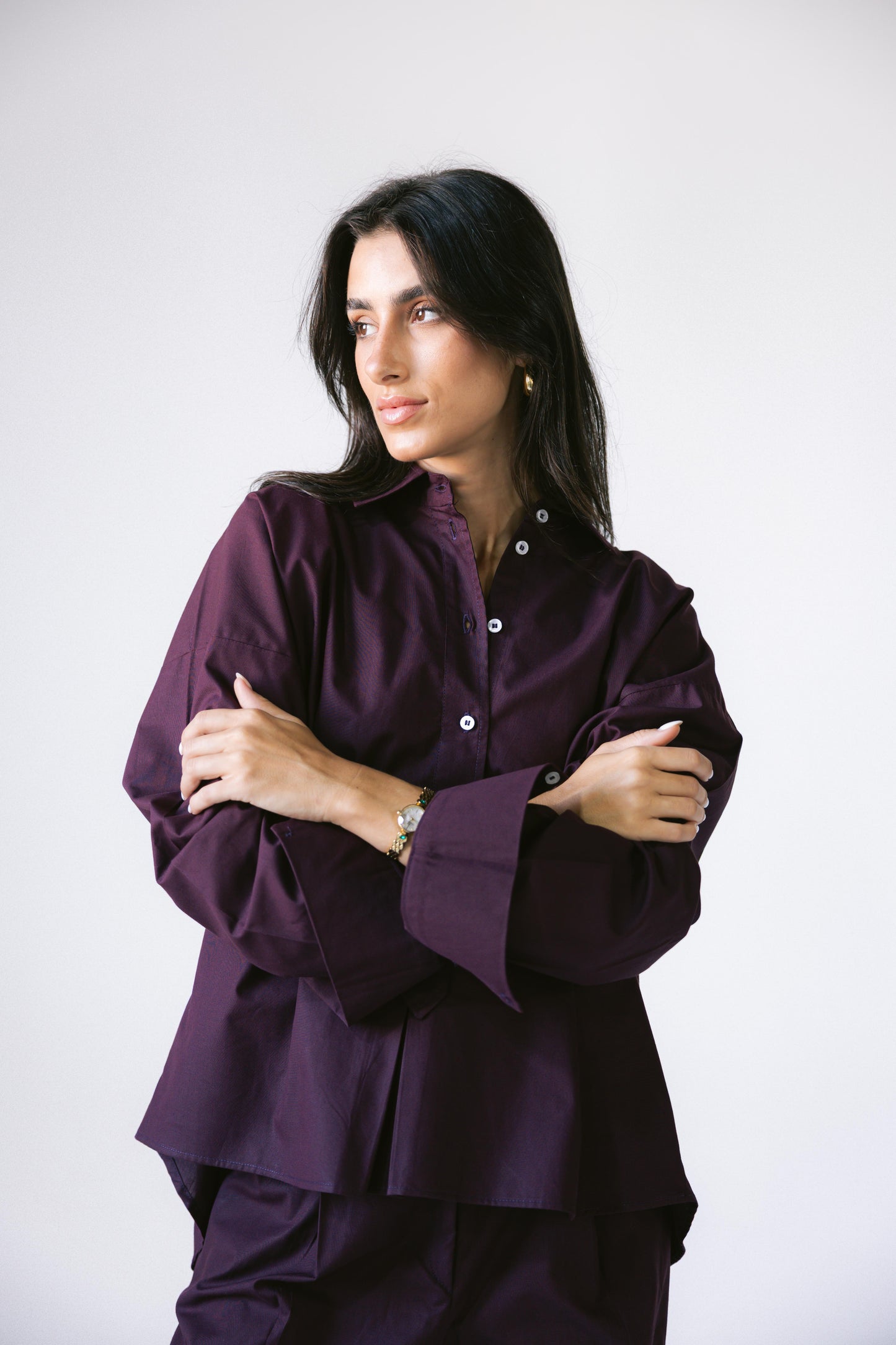 By The Beach Poplin Set - Velvet Grape