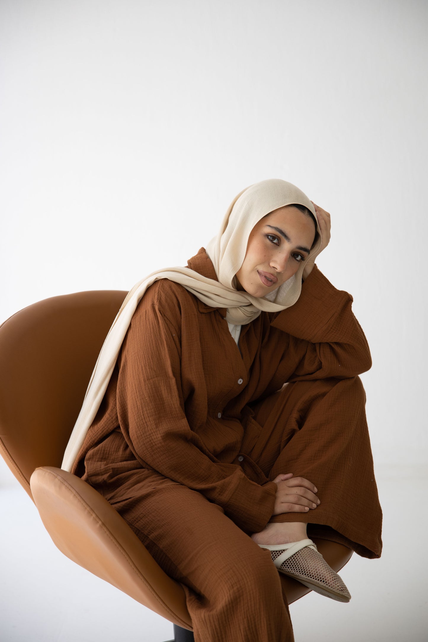 The breezy set in chocolate brown
