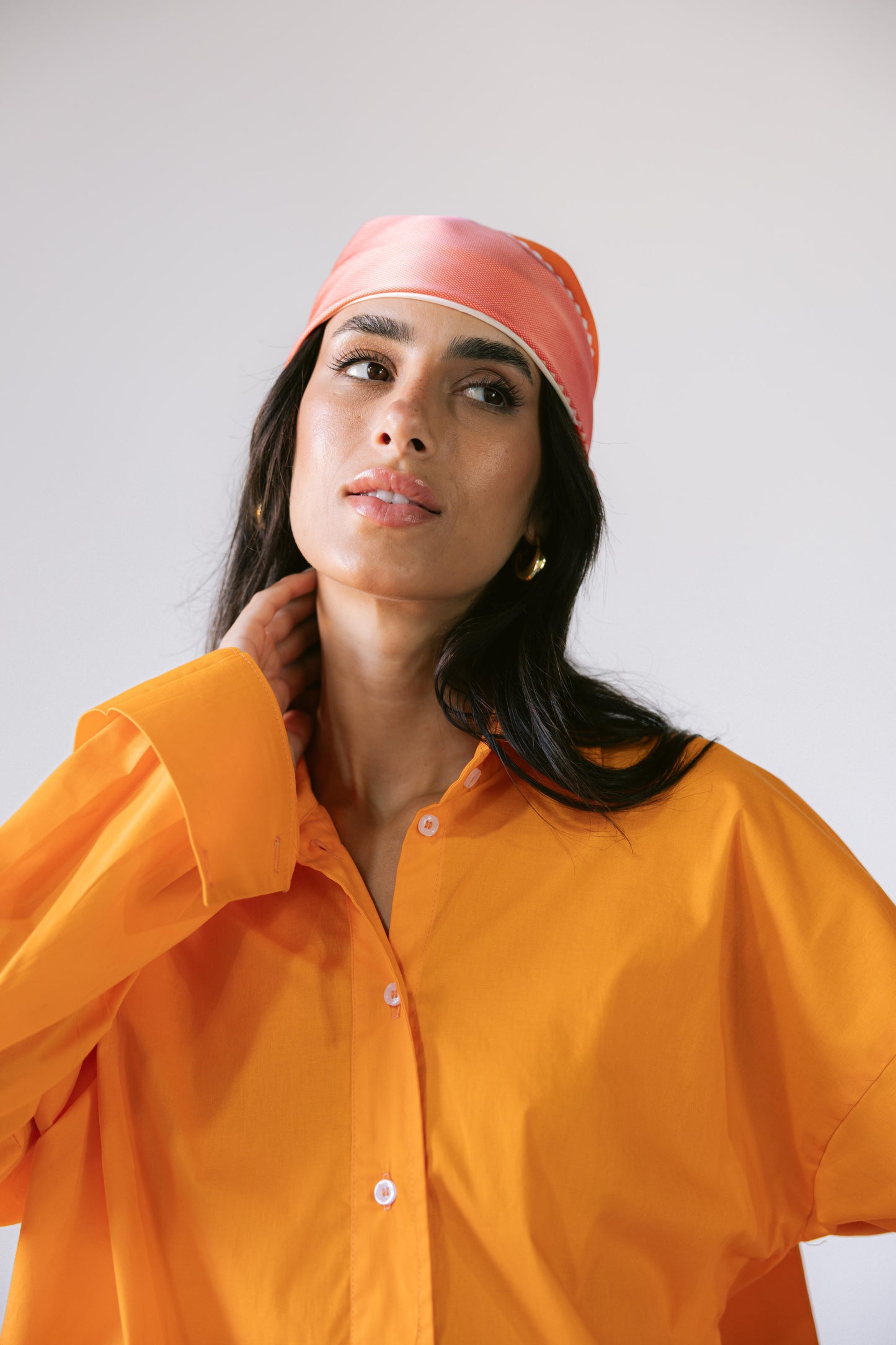By The Beach Poplin Set - Tangerine