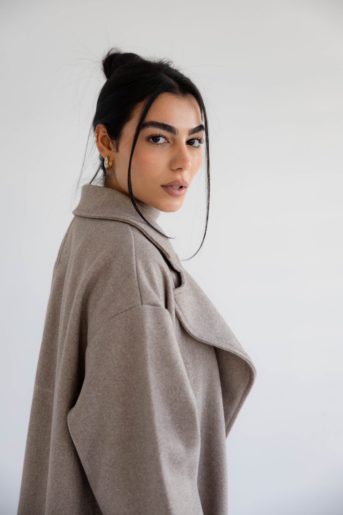 Snow Grace Coat In Griege