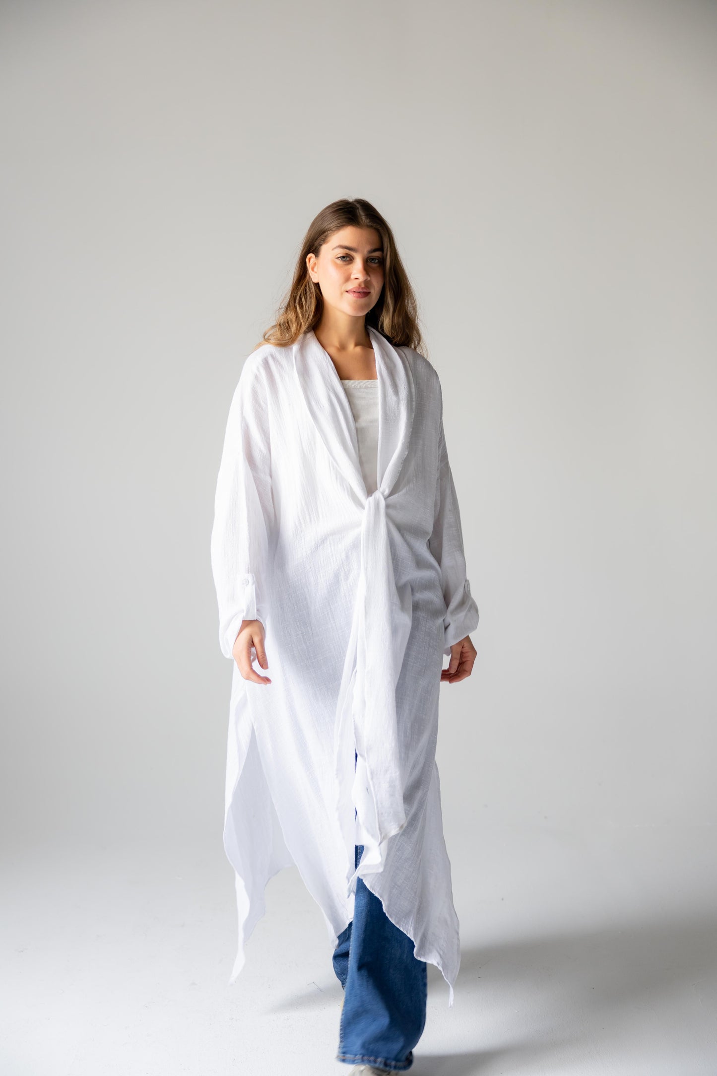 Sunset Flow Cardigan - White
