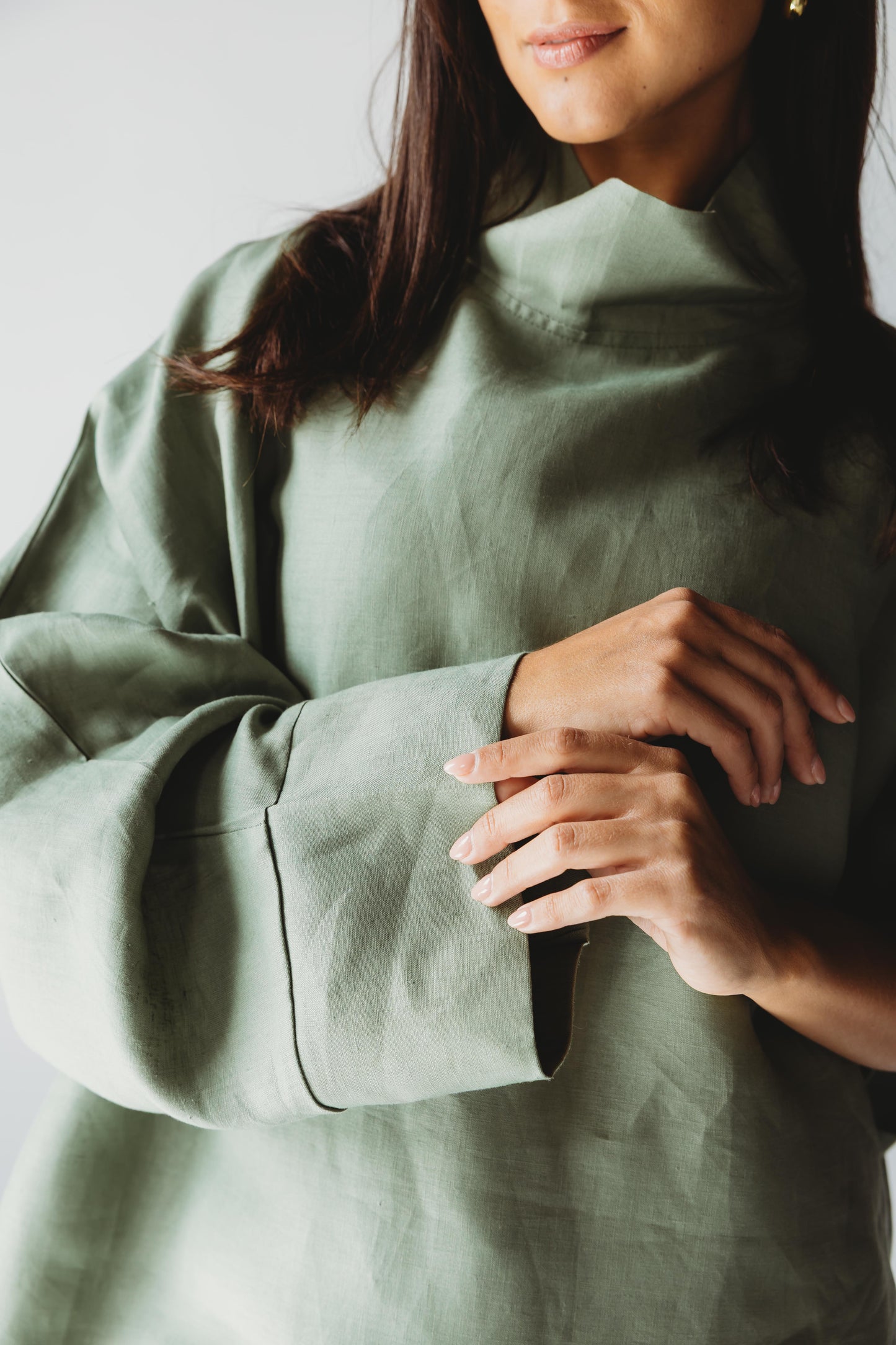 Pure Linen Luxe Drape - Olive