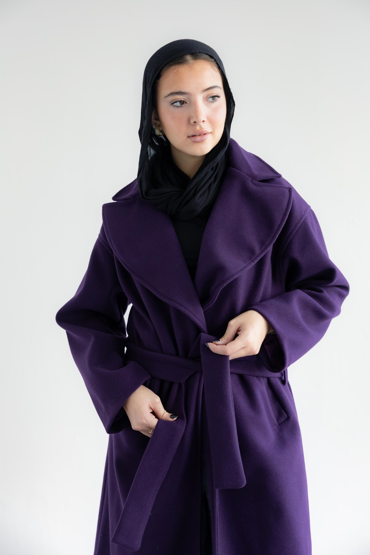 Snow Grace Coat - Deep Purple
