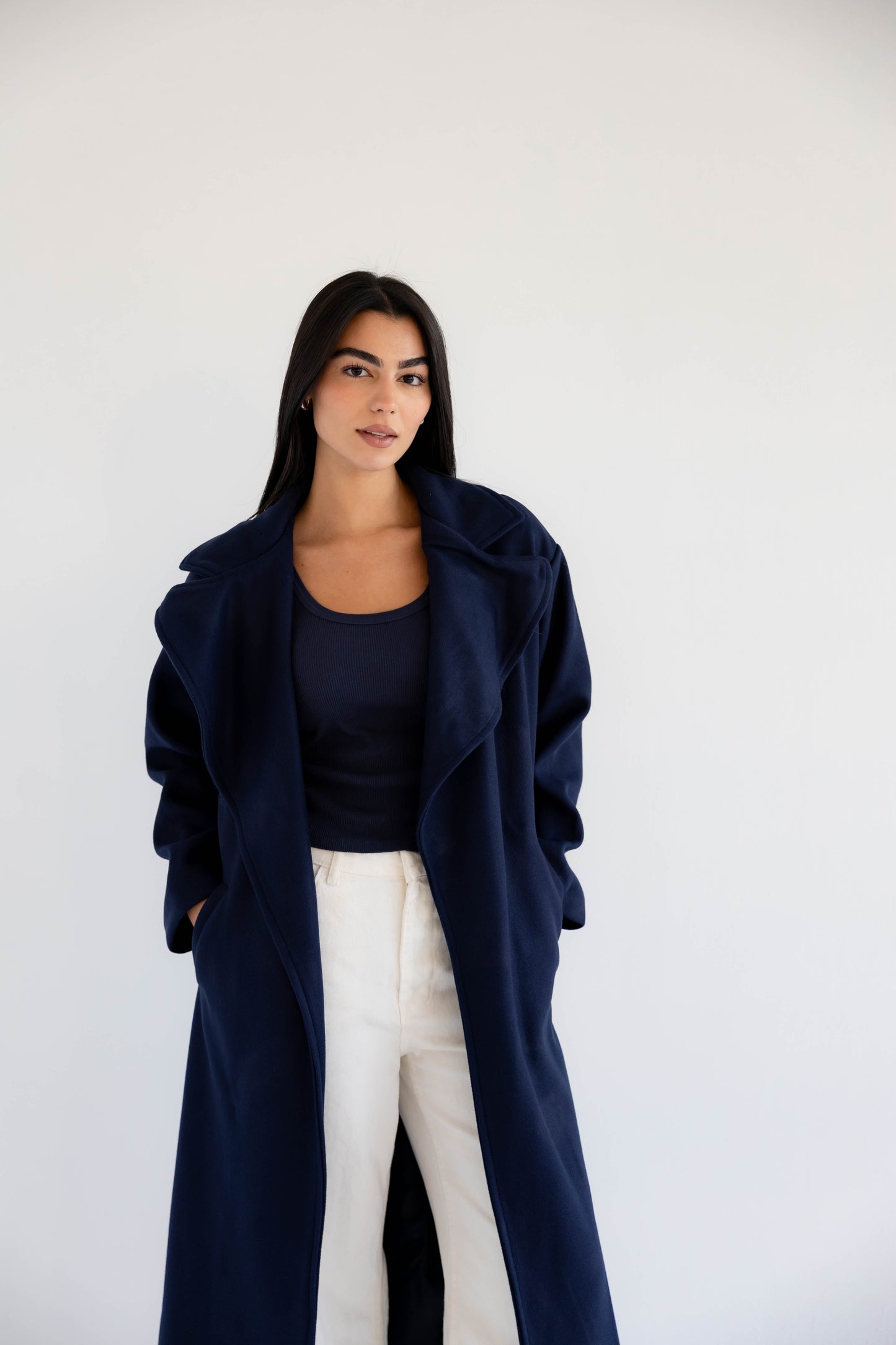 Snow Grace Coat In Navy
