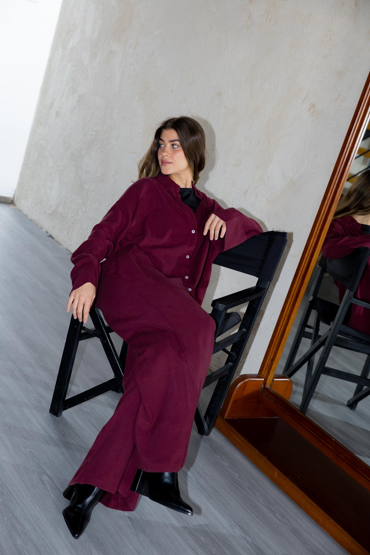 Soft Breeze Linen Set - Ruby