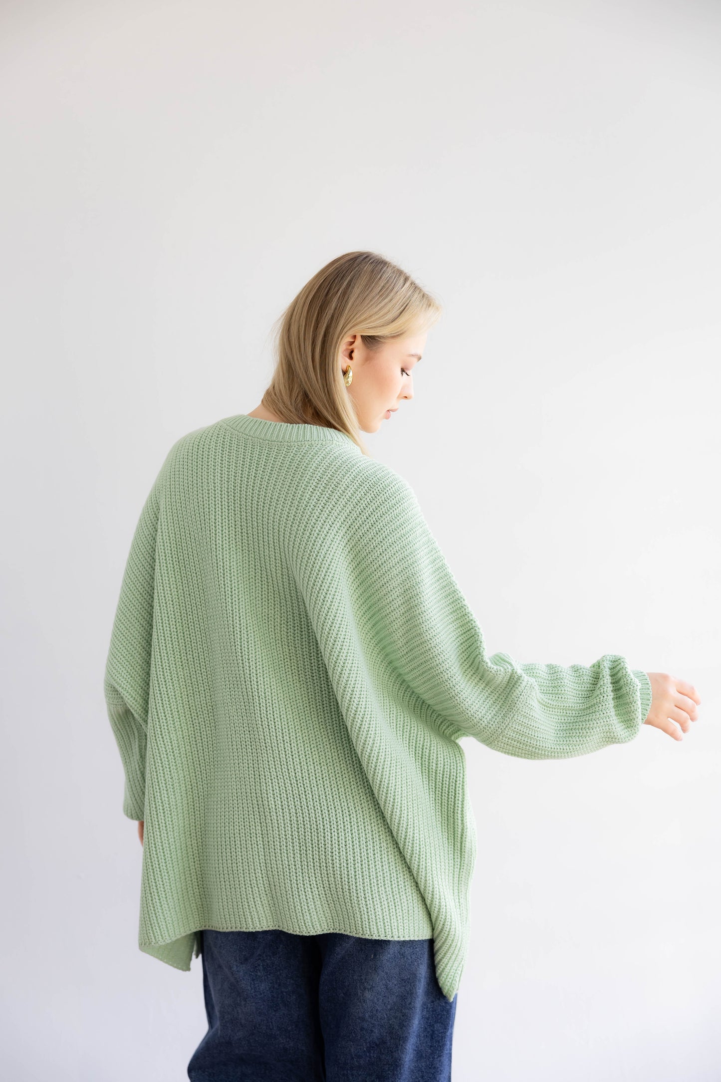 Bubblegum Knit Pullover In Mint