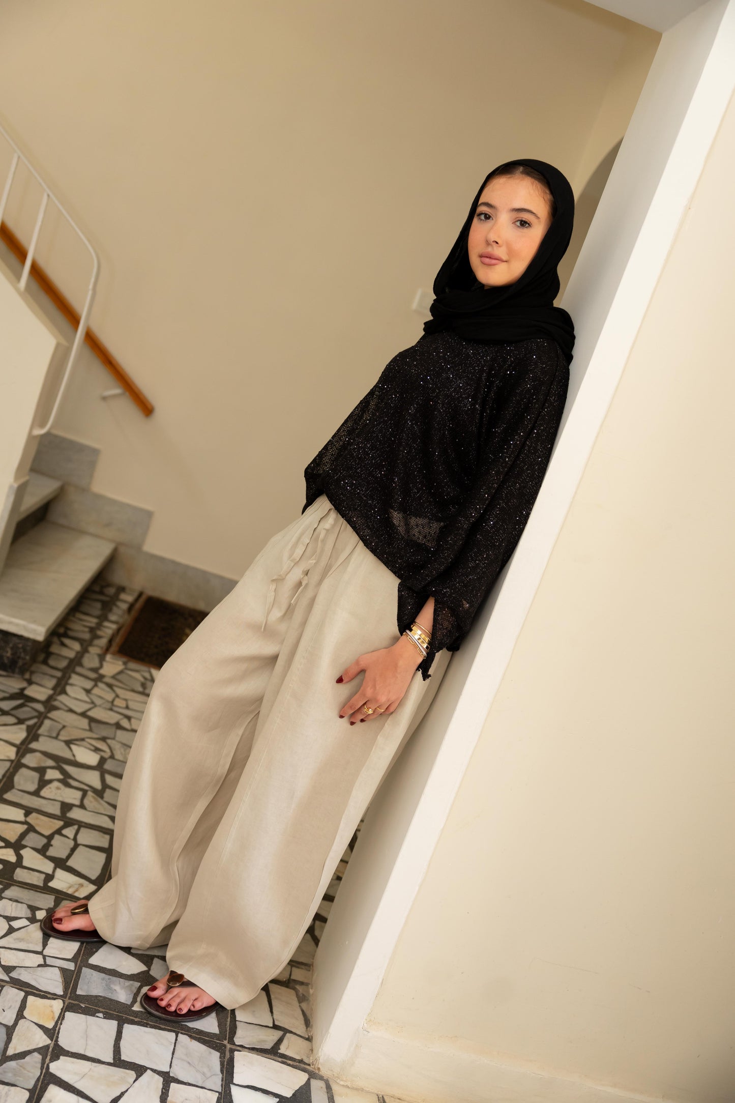 Ballon Linen Pants - Biege