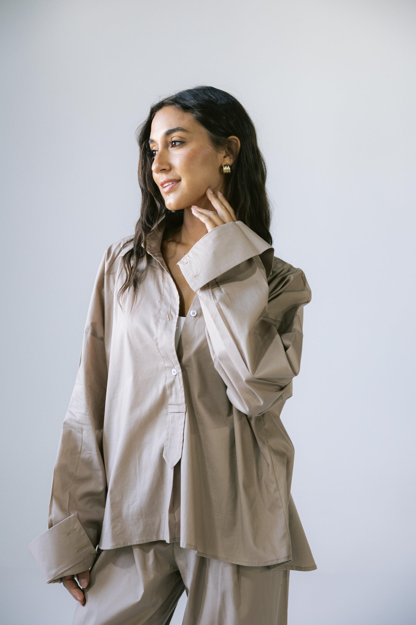 By The Beach Poplin Set - Mocha