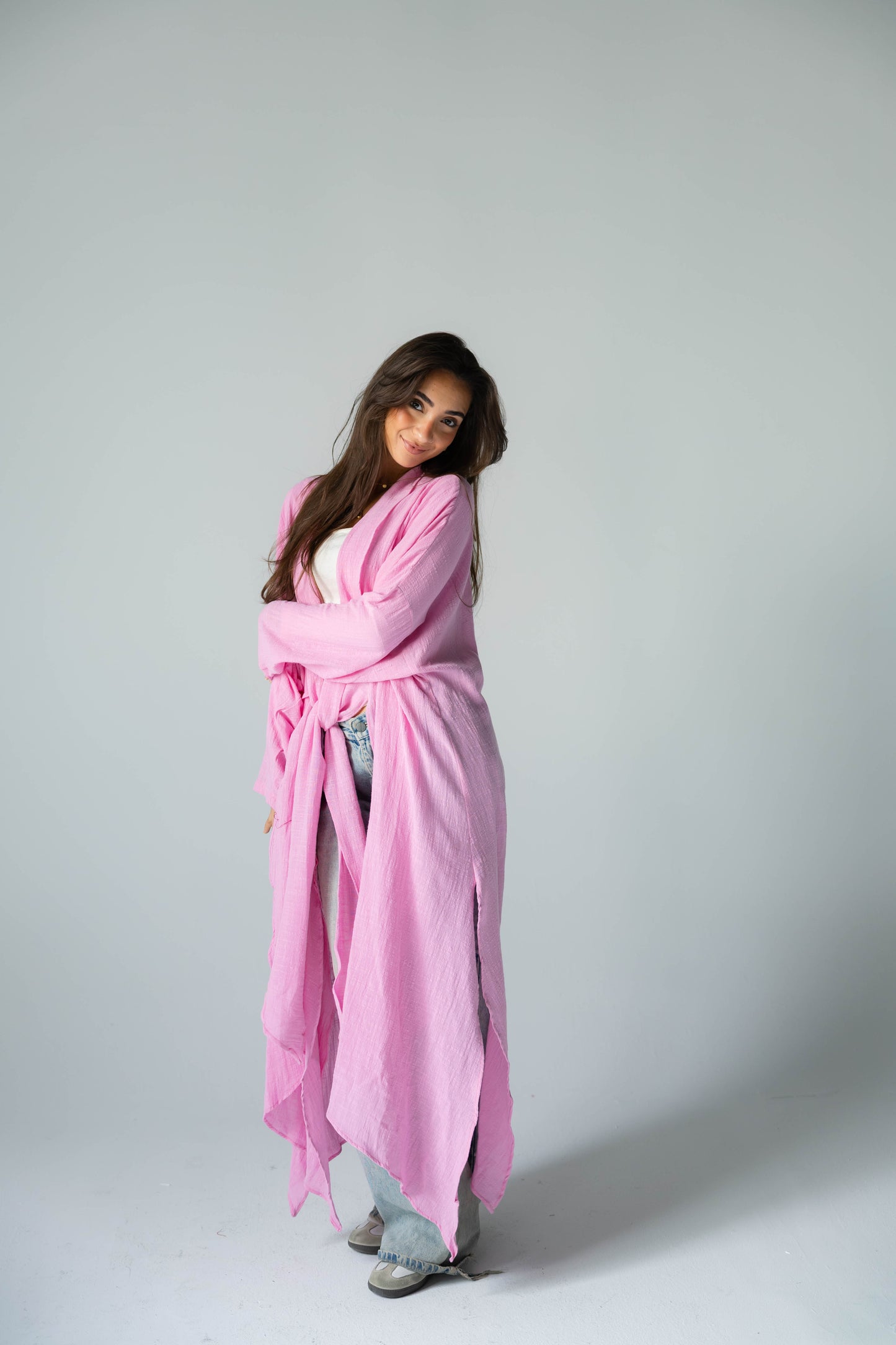 Sunset Flow Cardigan In Pink