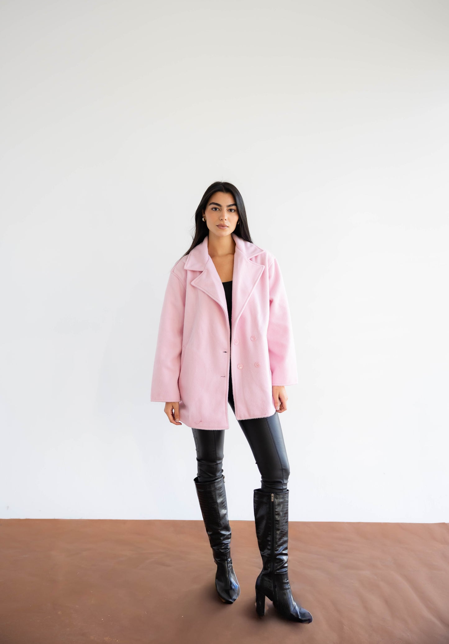 Fur Muse Jacket In Rose