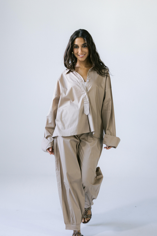 By The Beach Poplin Set - Mocha