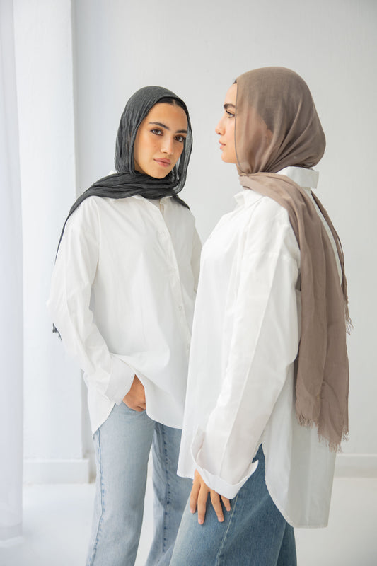 Whisper shirt in white [ Non-Transparent ]