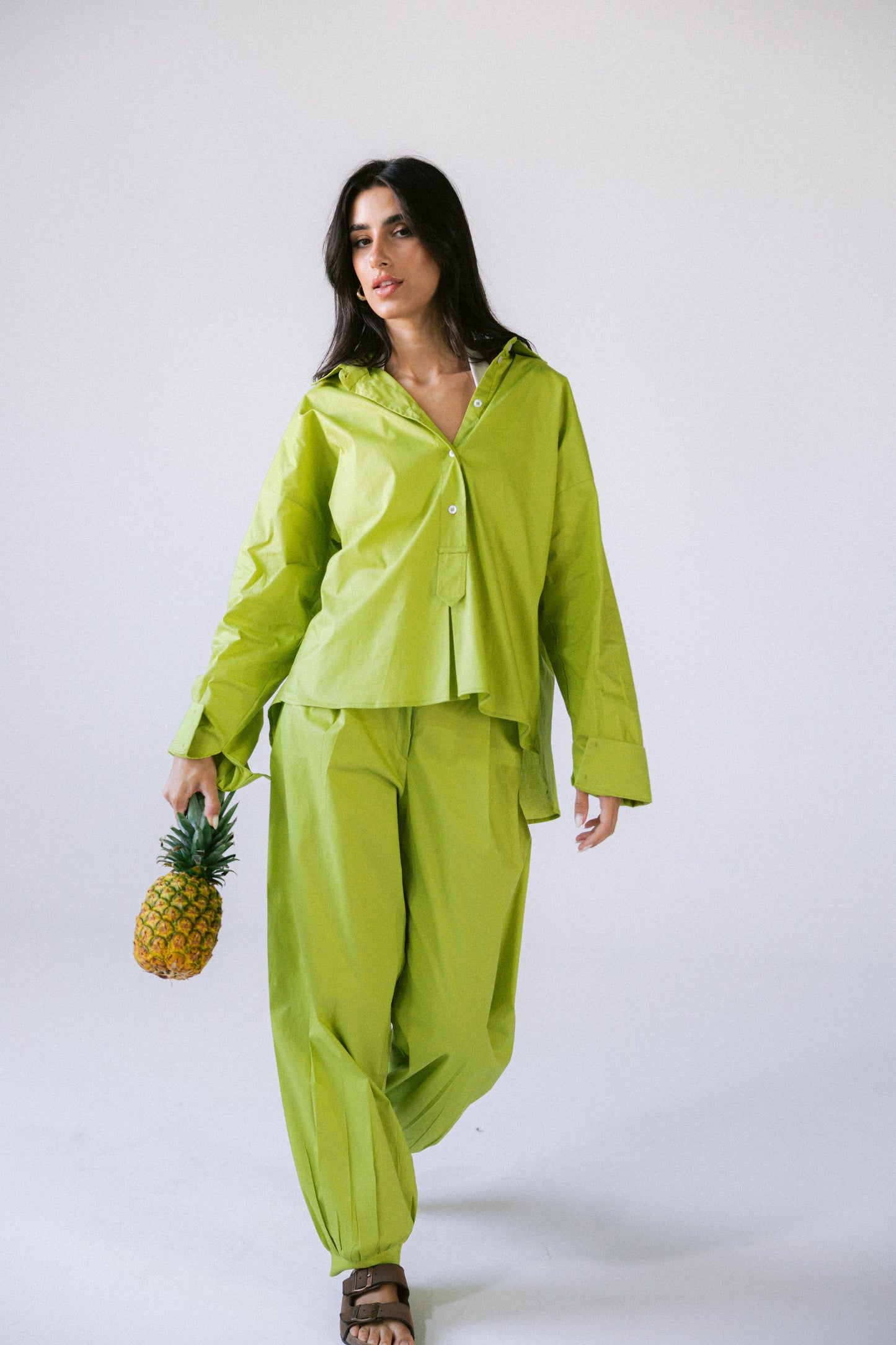 By The Beach Poplin Set - Pineapple