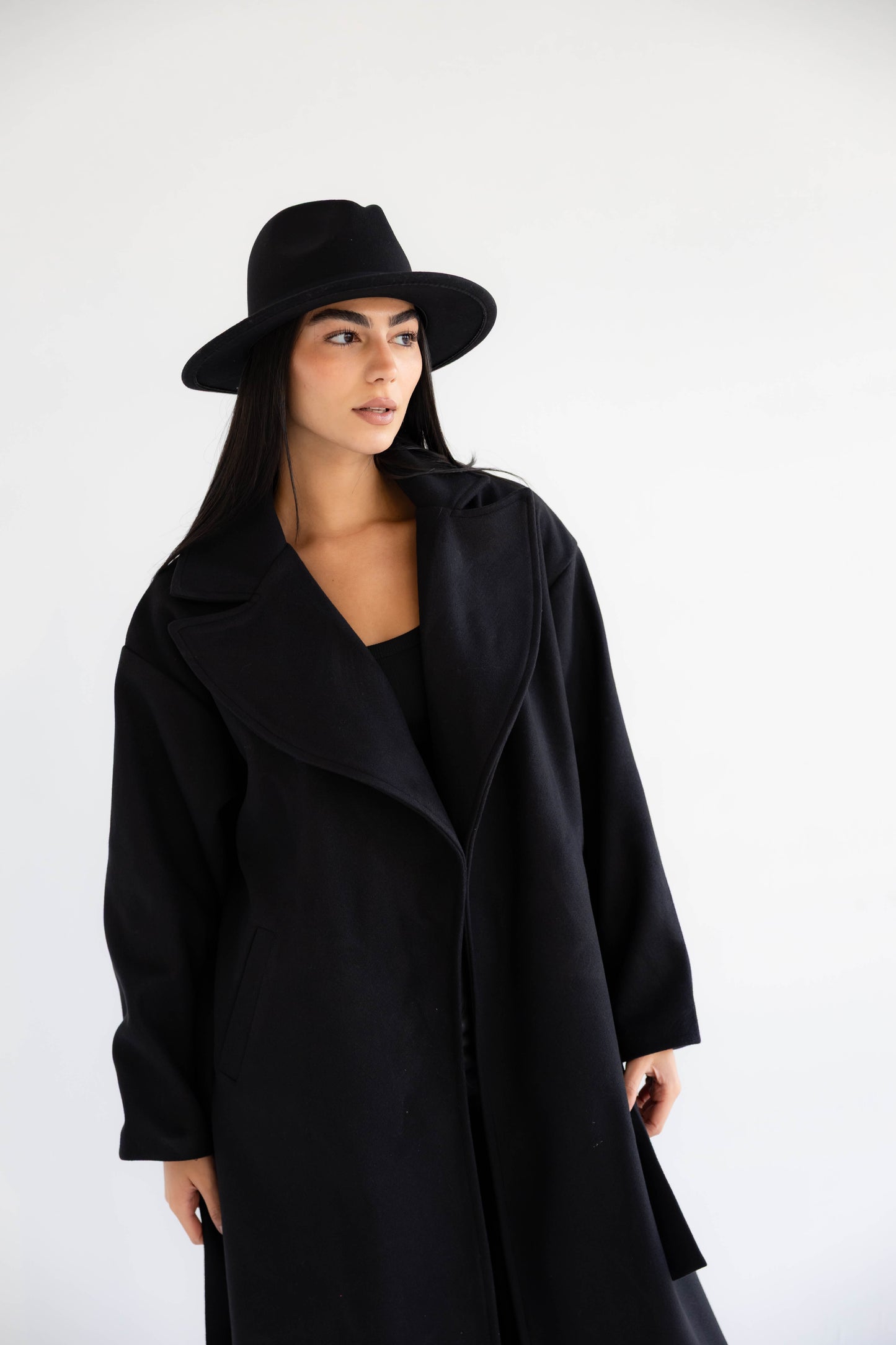Snow Grace Coat In Black