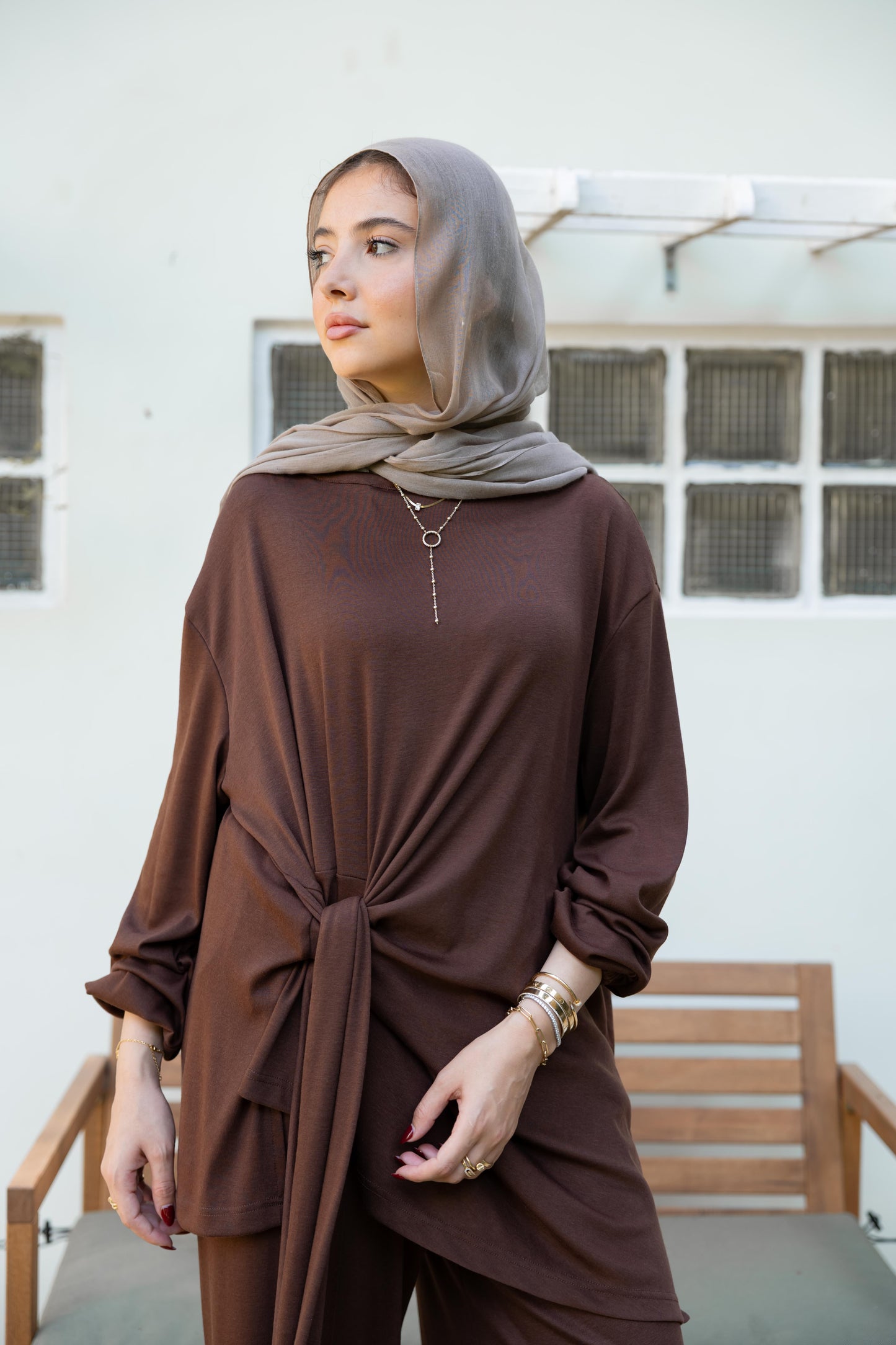 The Side Knot Set - Brown