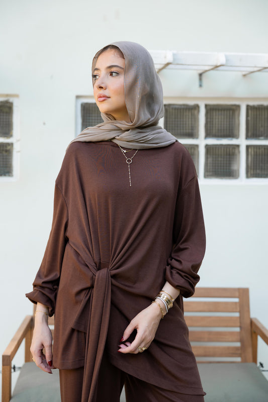 The Side Knot Set - Brown