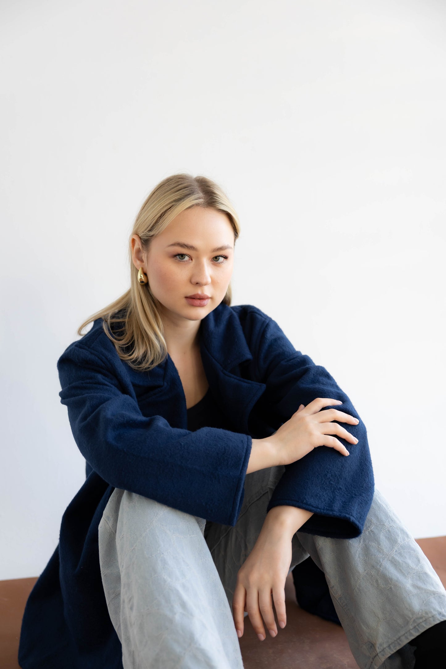 Fur Muse Jacket In Navy