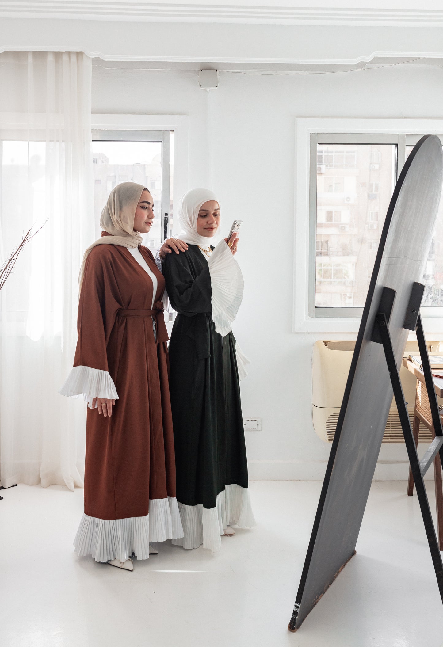 Grace abaya in light brown