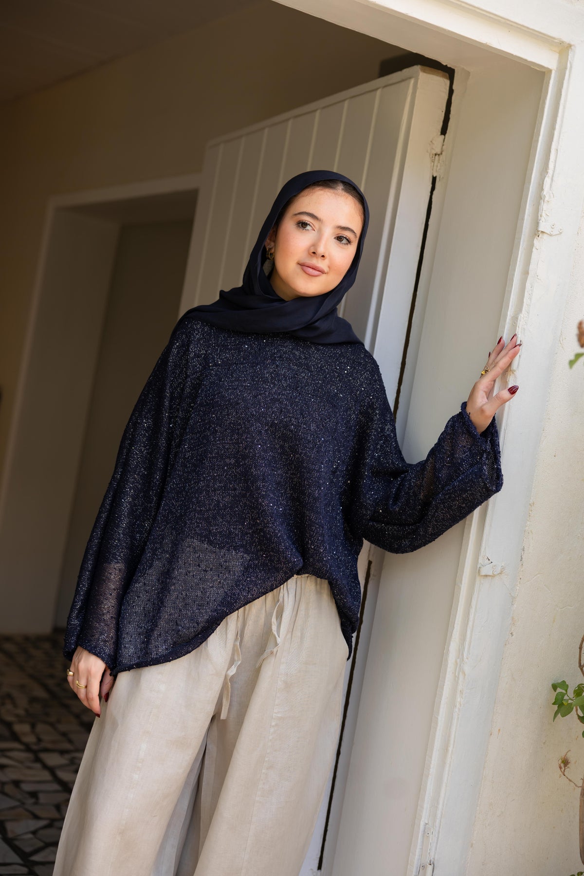 Midnight Crochet Top - Midnight Navy