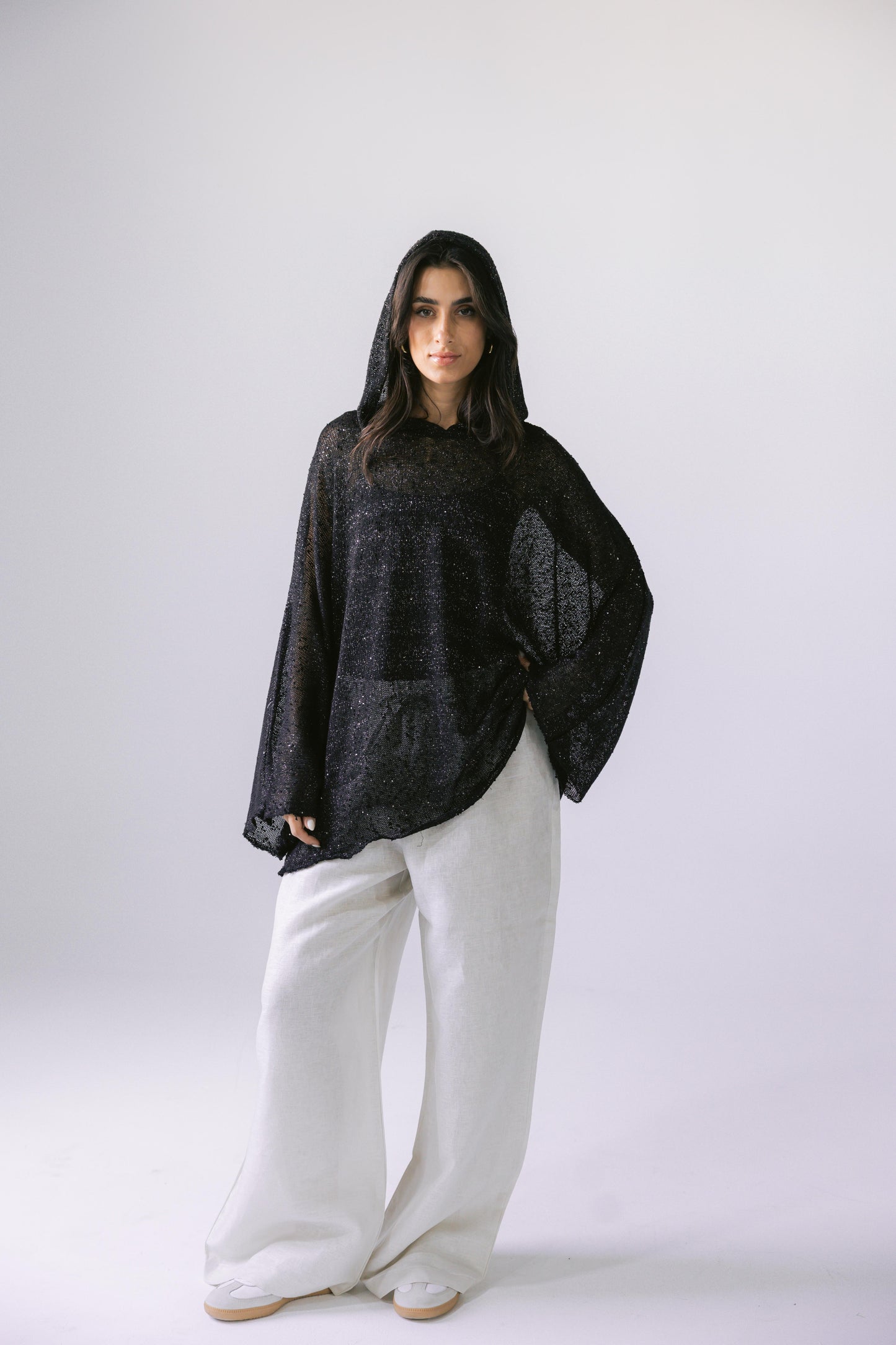 Midnight Crochet Top - Black