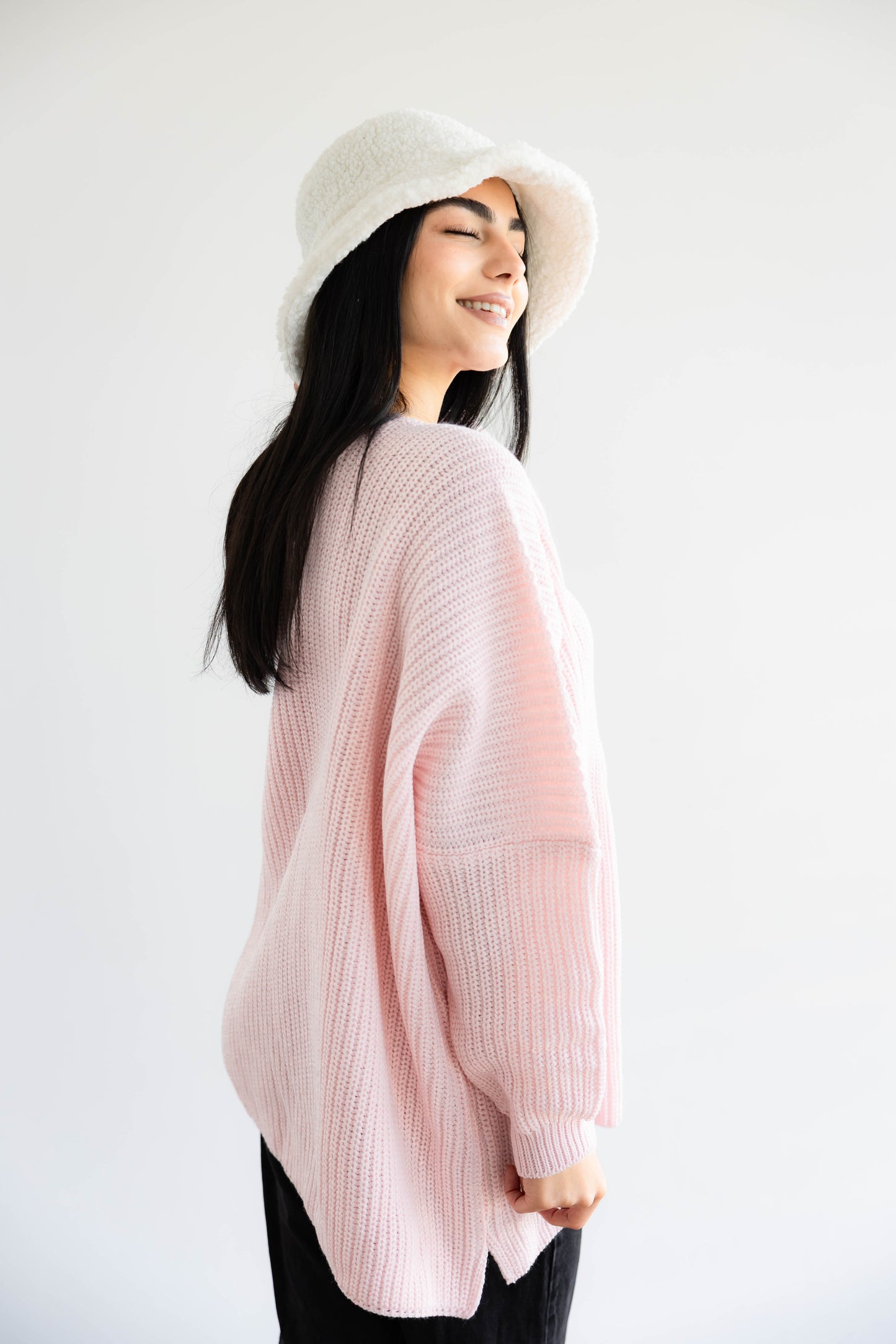 Bubblegum Knit Pullover In Peony