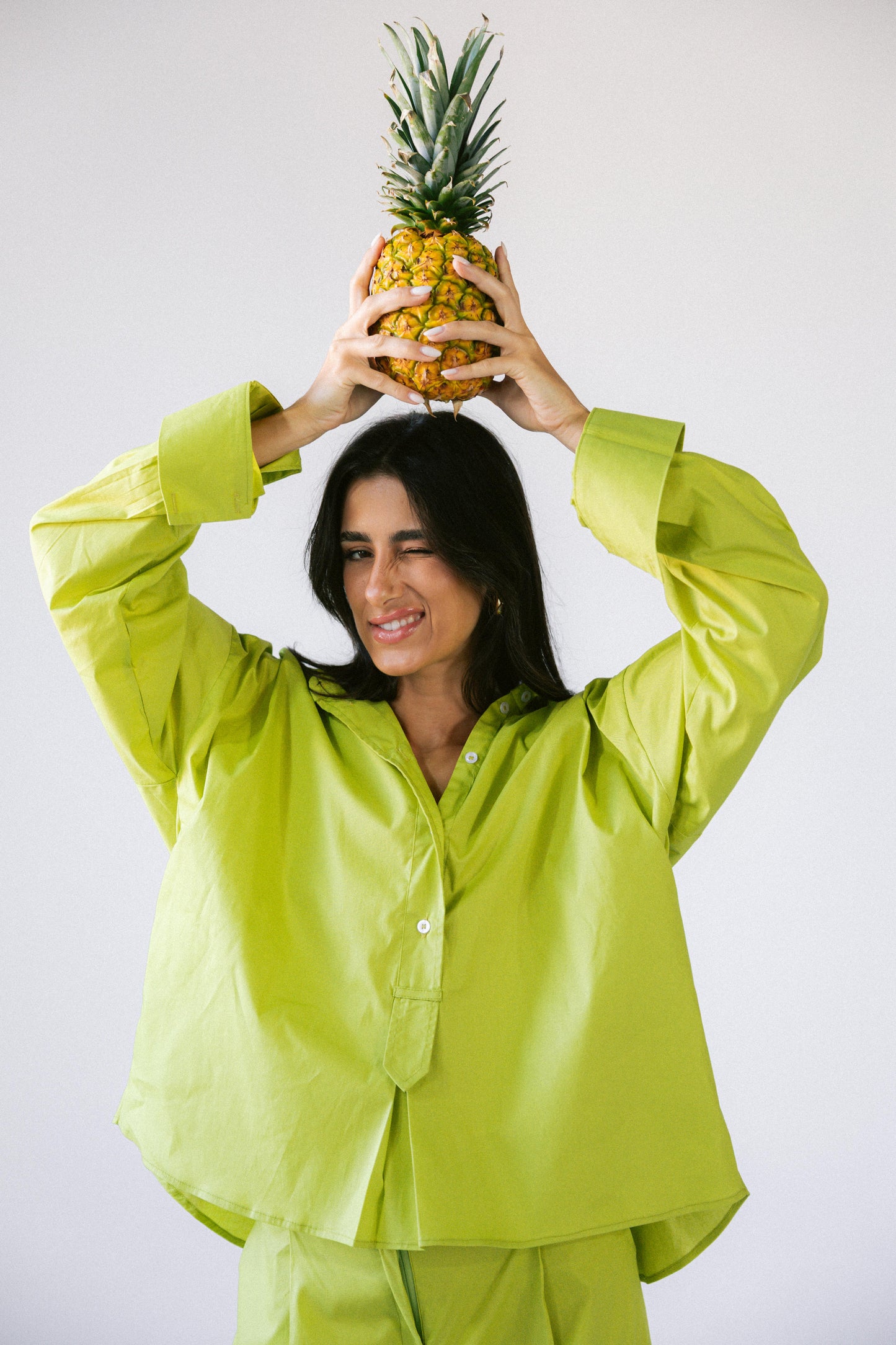 By The Beach Poplin Set - Pineapple