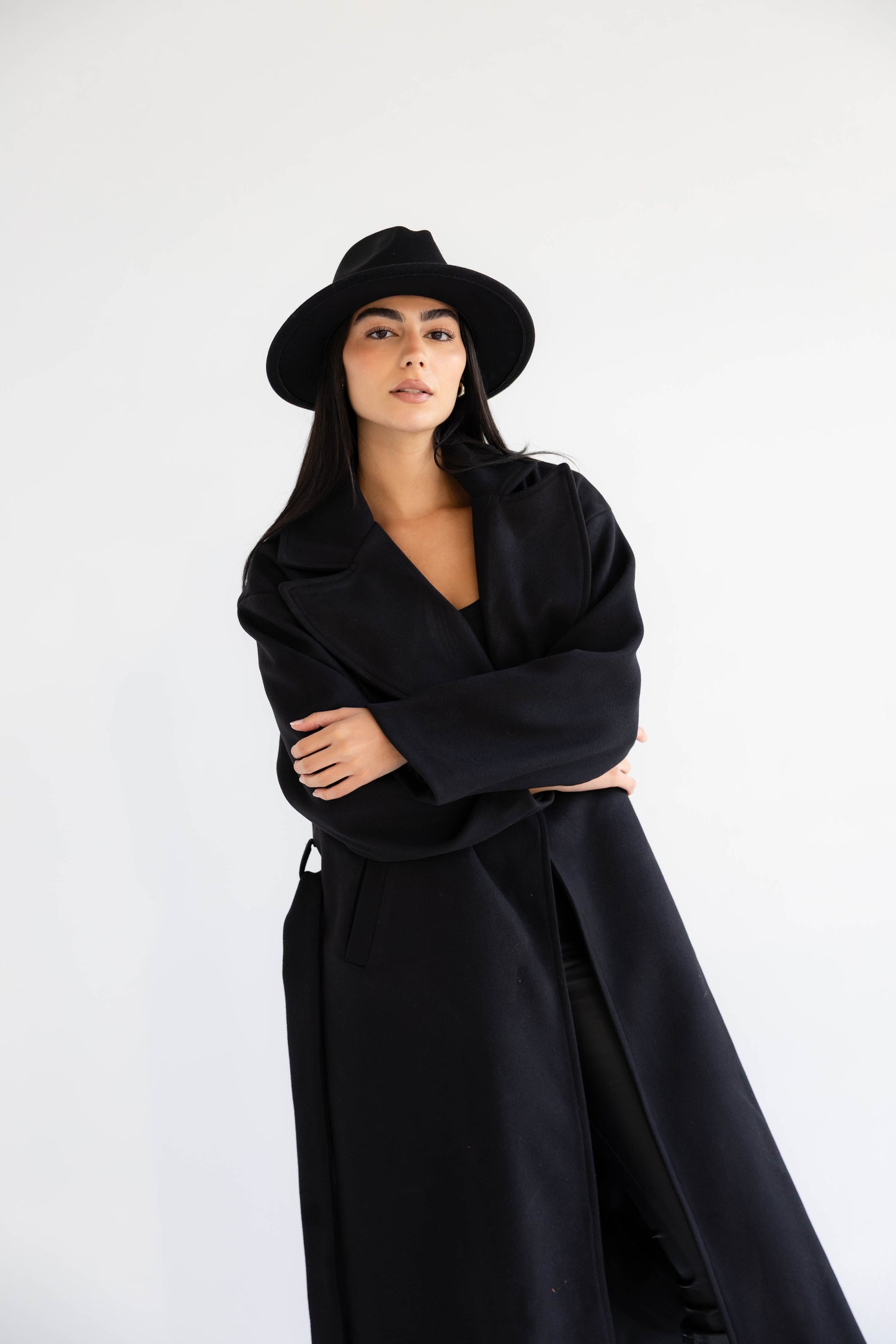 Snow Grace Coat In Black