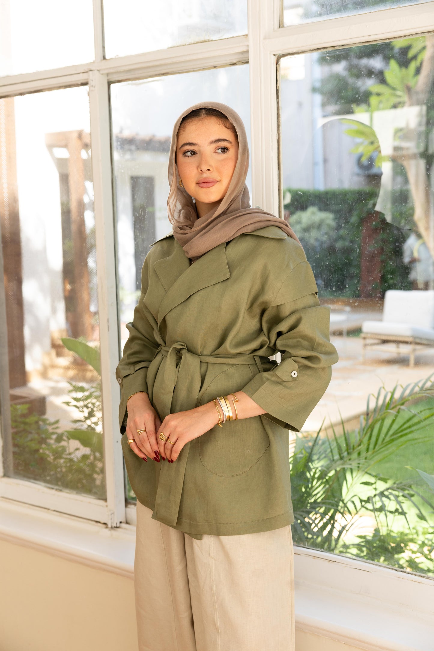 Get It Done Linen Cardigan - Sage