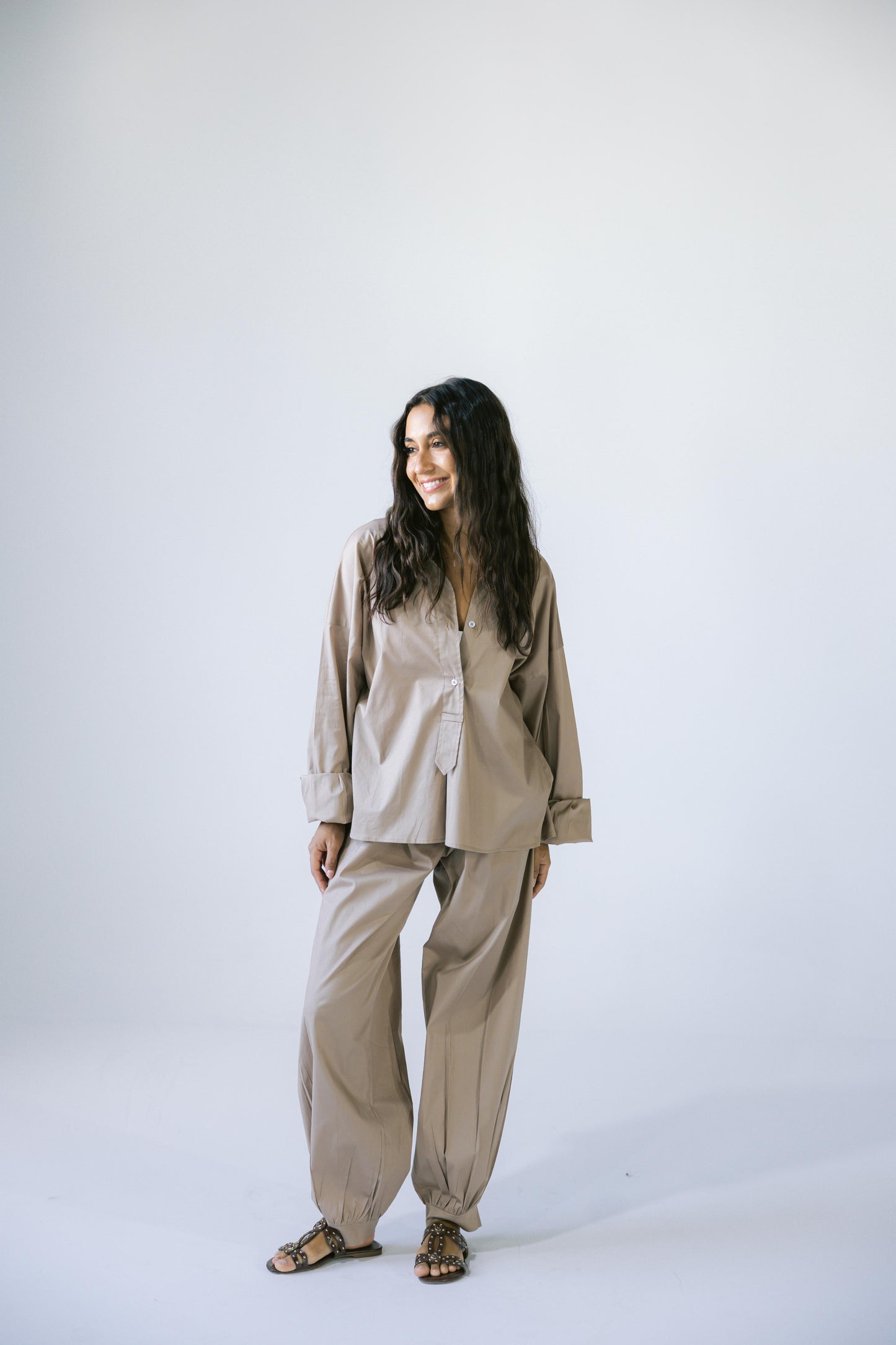 By The Beach Poplin Set - Mocha