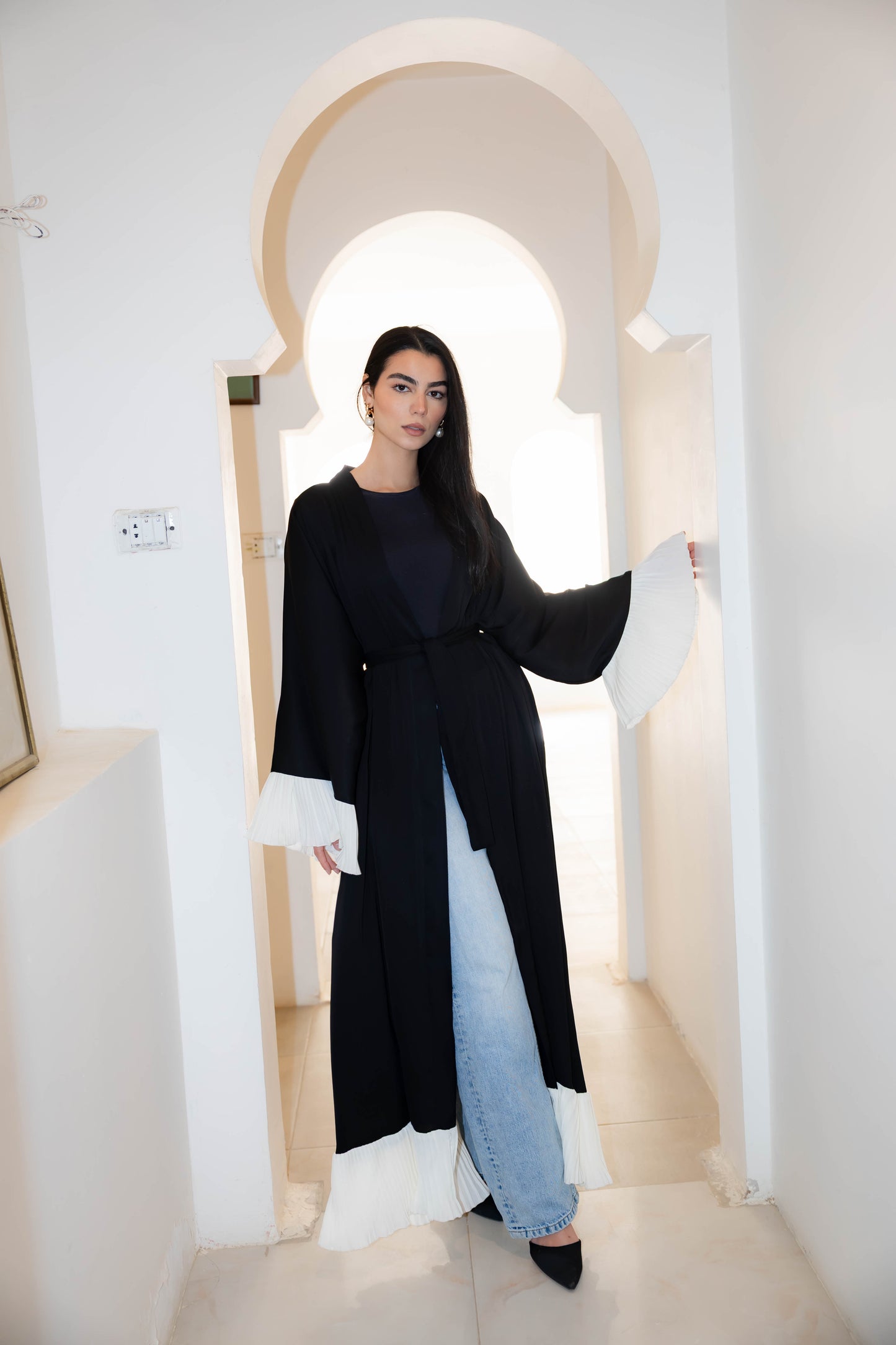Grace Kaftan - Black X White