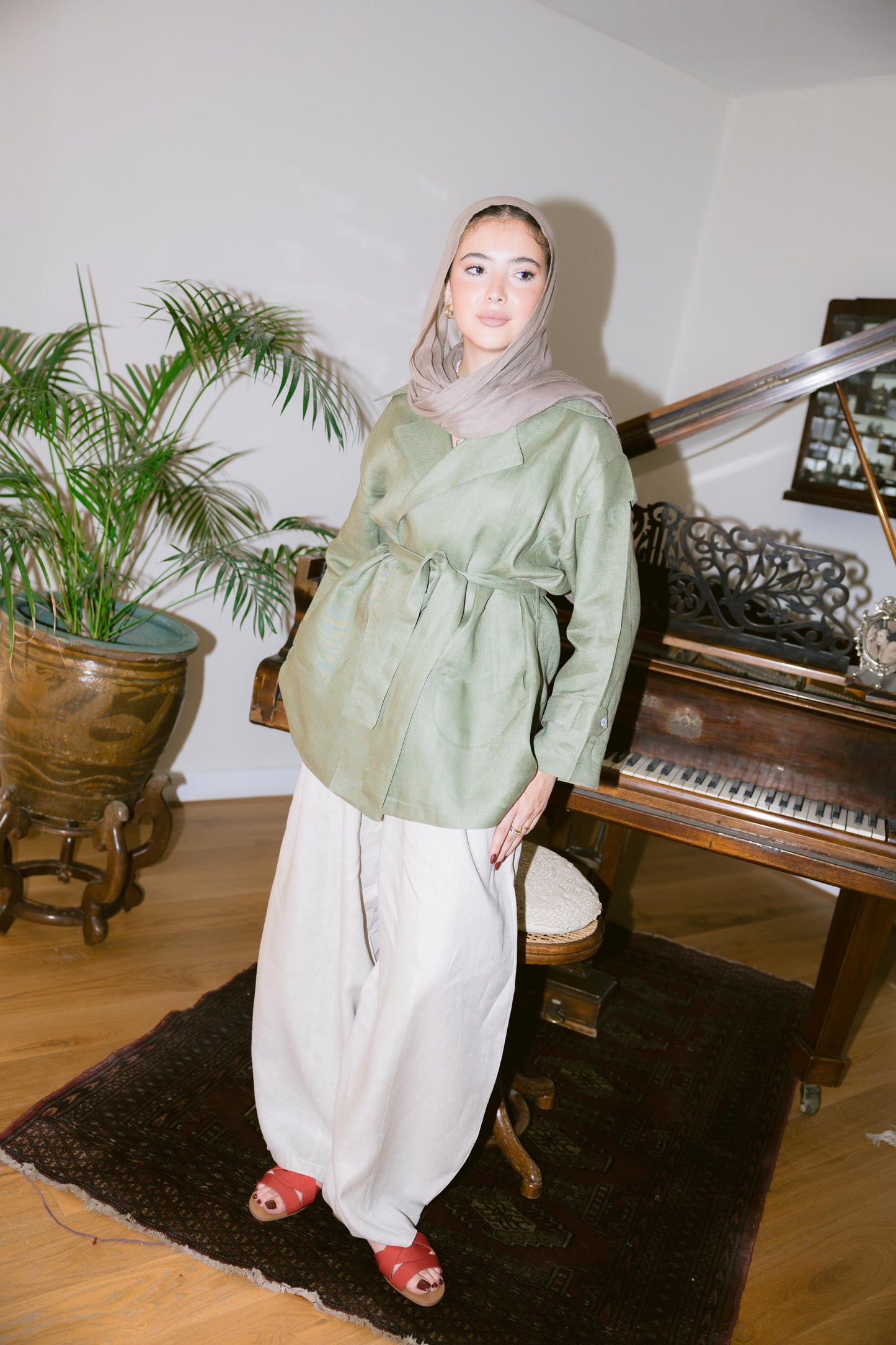 Get It Done Linen Cardigan - Sage