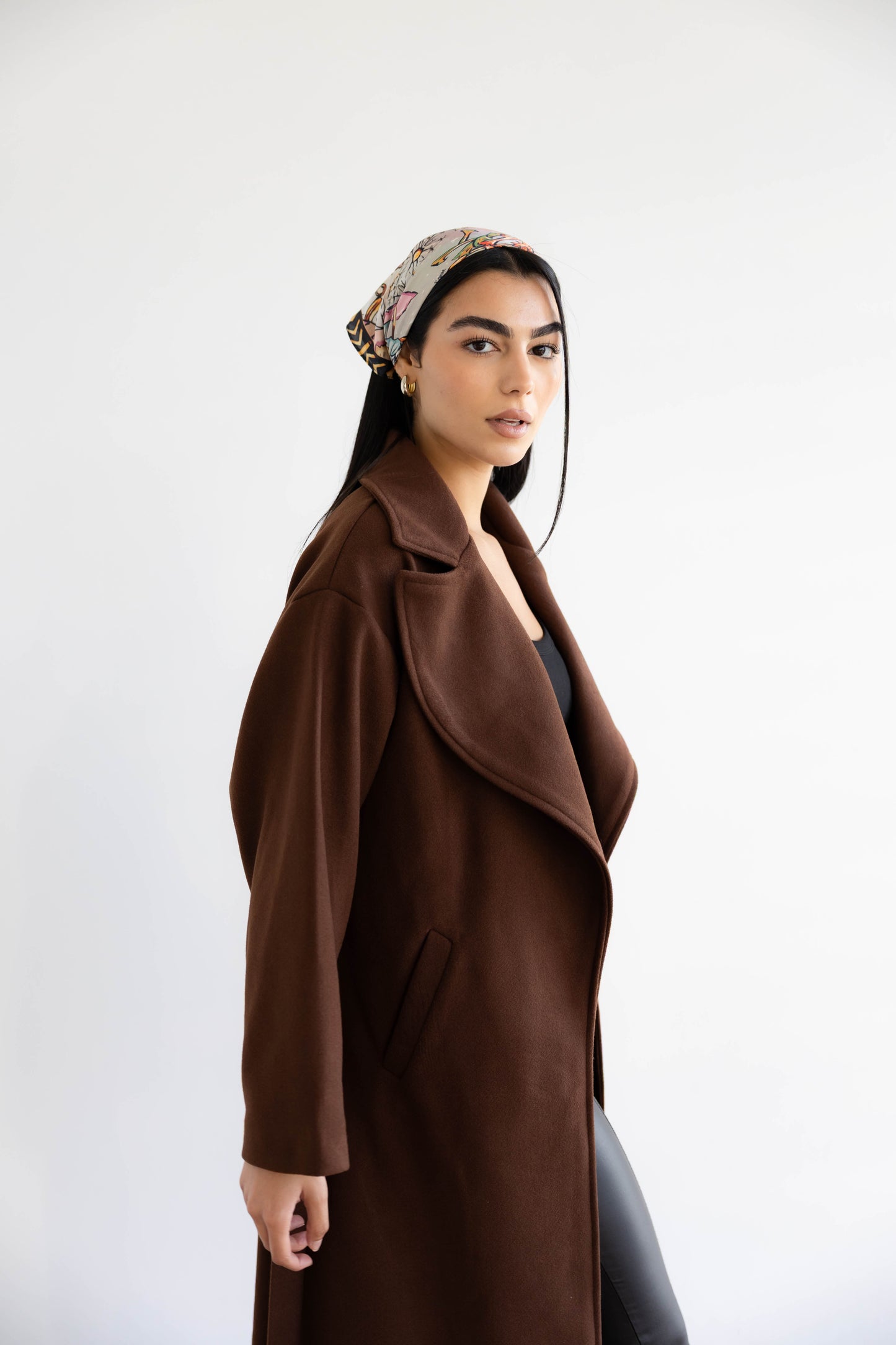 Snow Grace Coat In Toffee