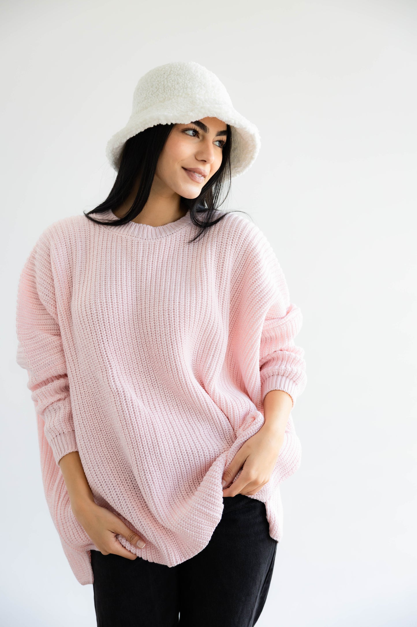 Bubblegum Knit Pullover In Peony