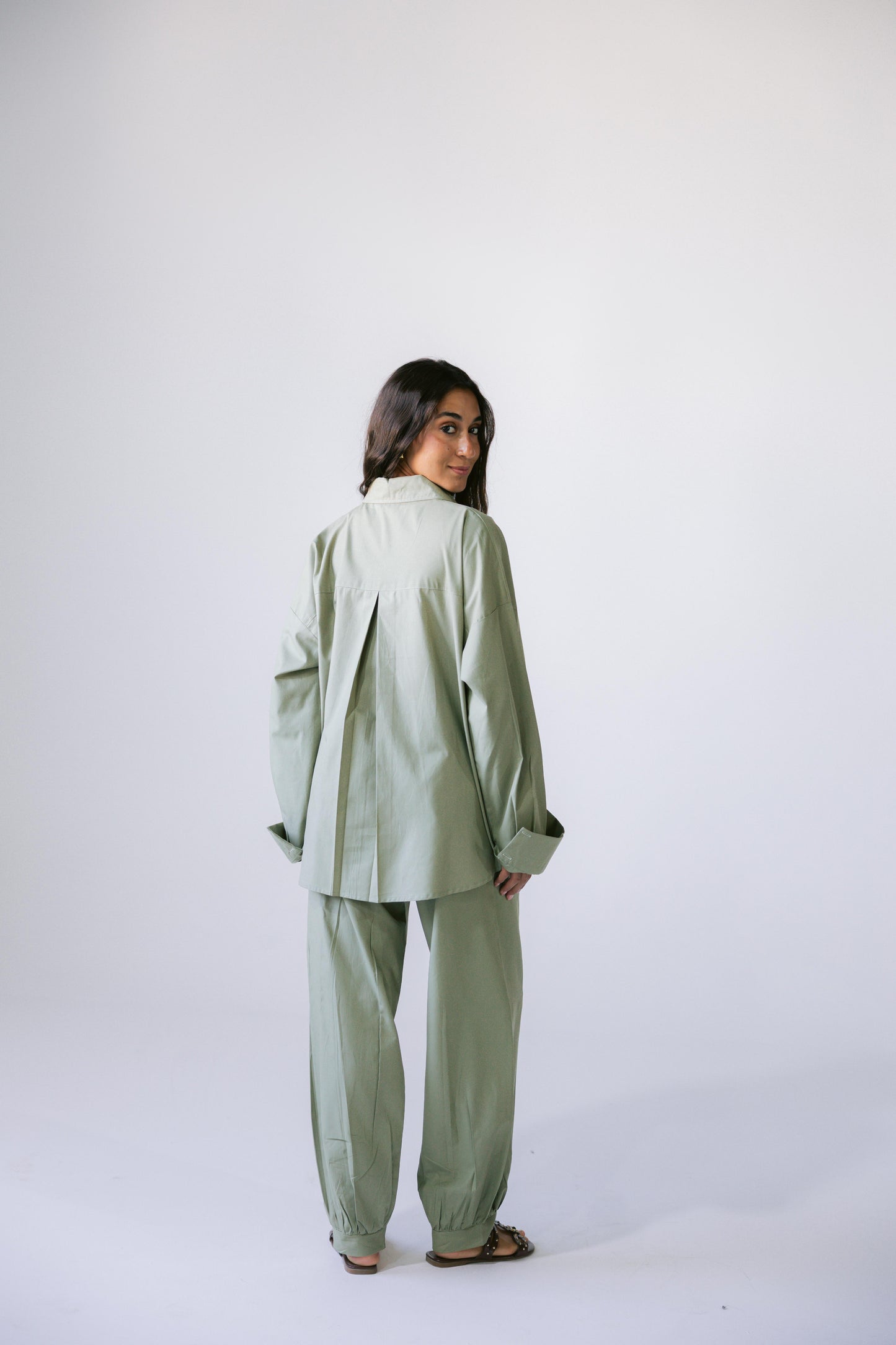 By The Beach Poplin Set - Apple Green