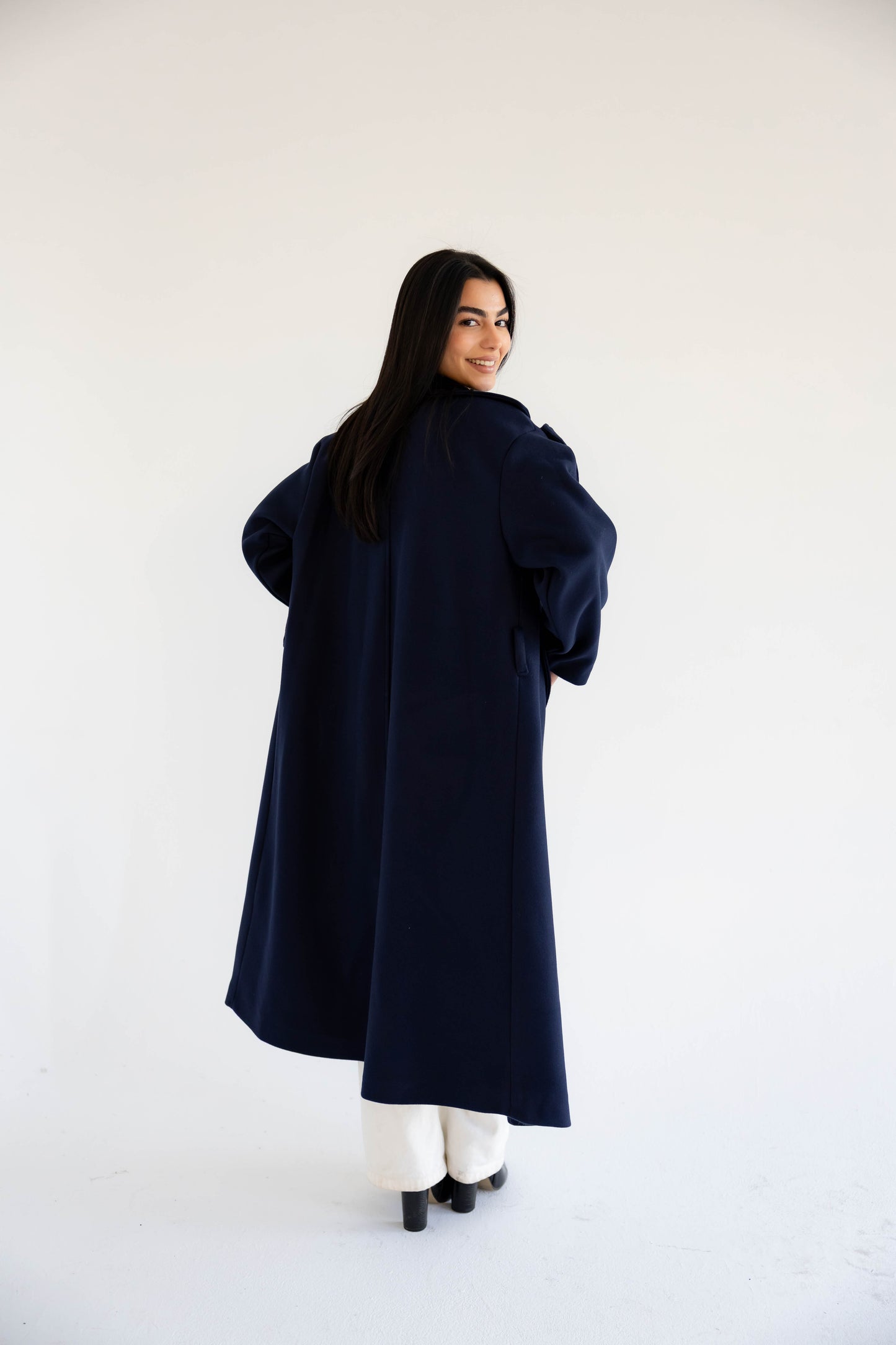 Snow Grace Coat In Navy