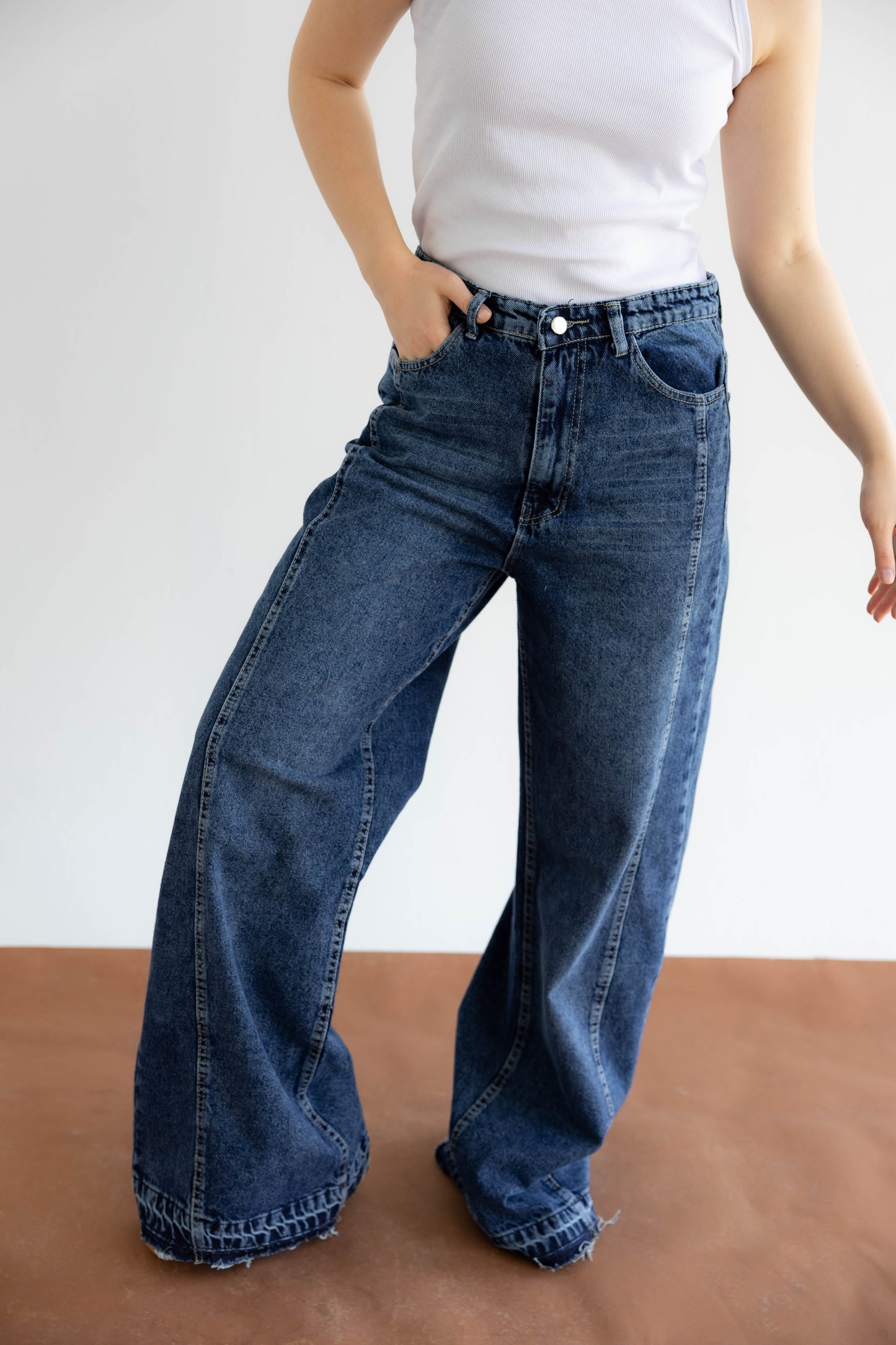 Signature Denim Pants In Blue