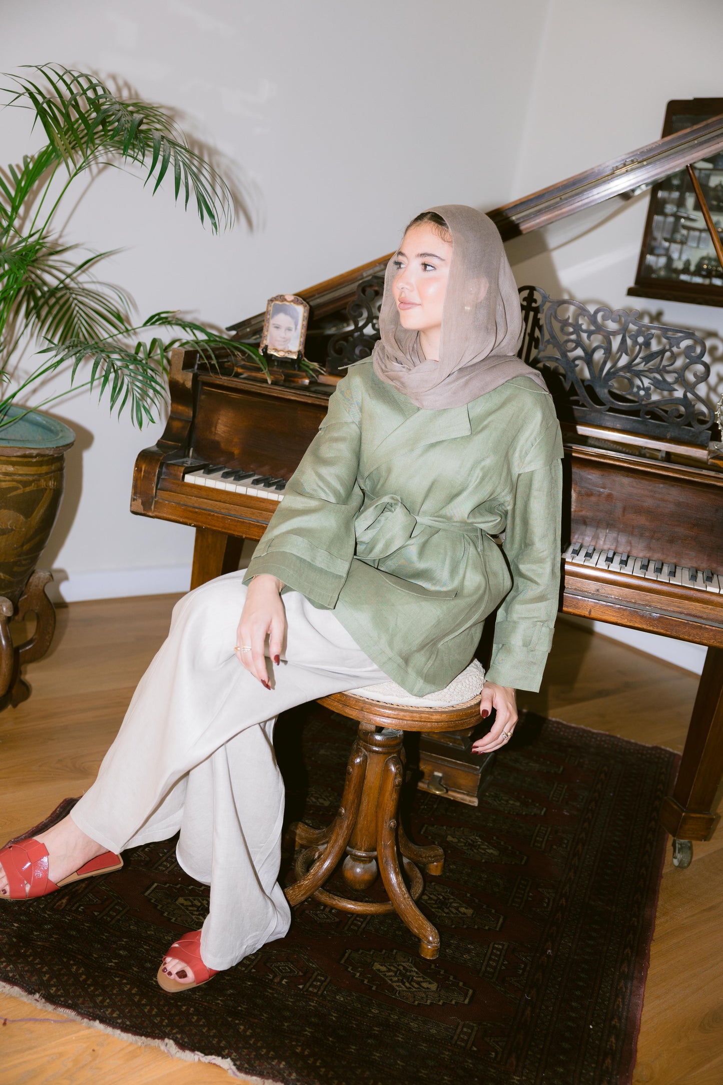 Get It Done Linen Cardigan - Sage