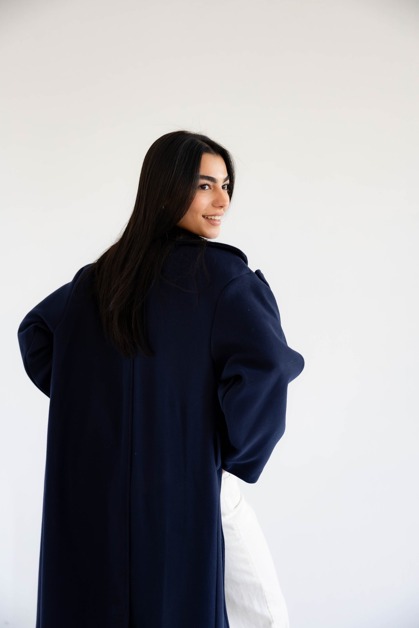 Snow Grace Coat In Navy