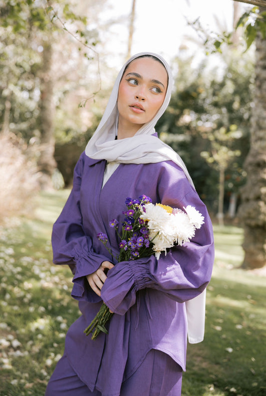 ASMC linen set in lavender