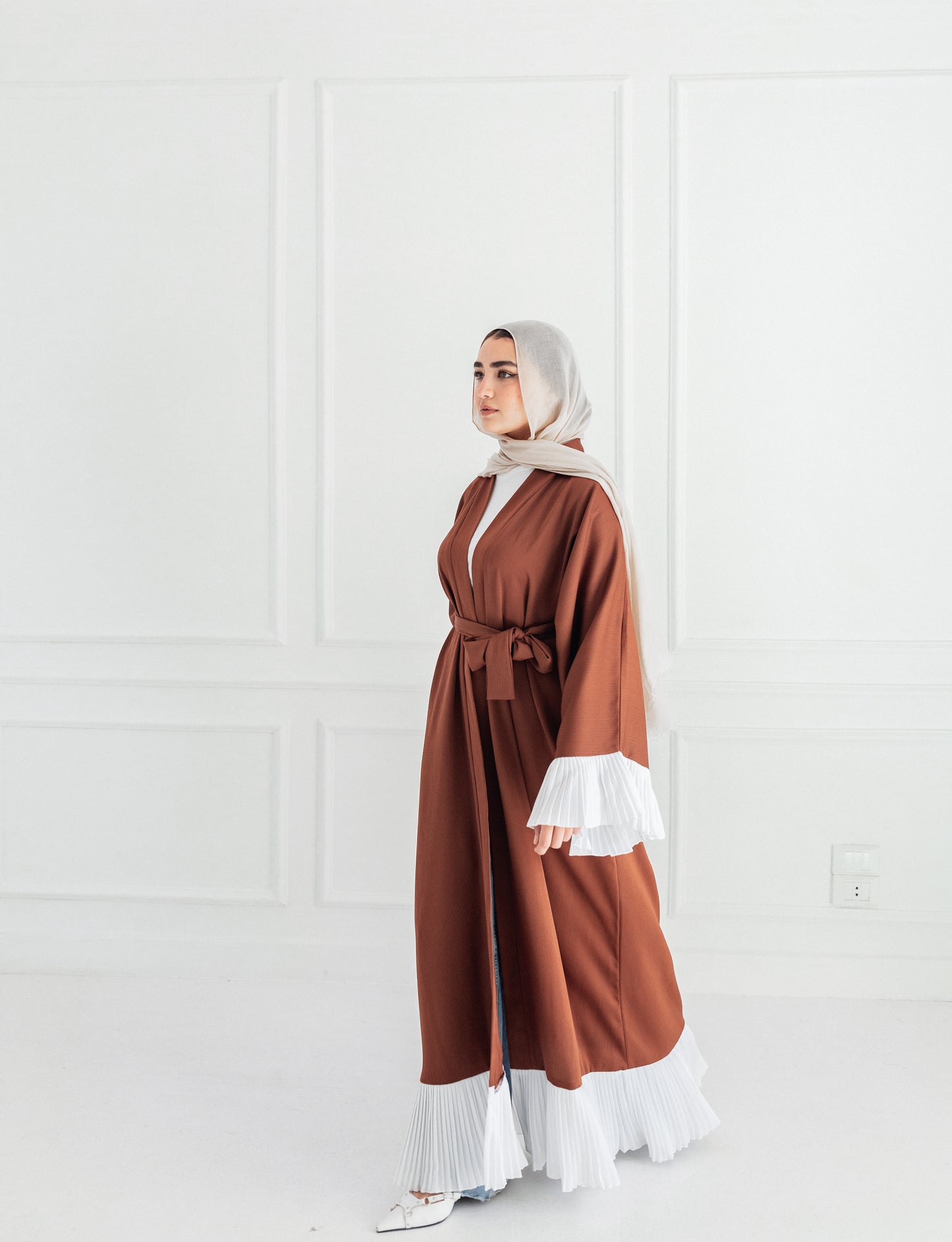 Grace abaya in light brown
