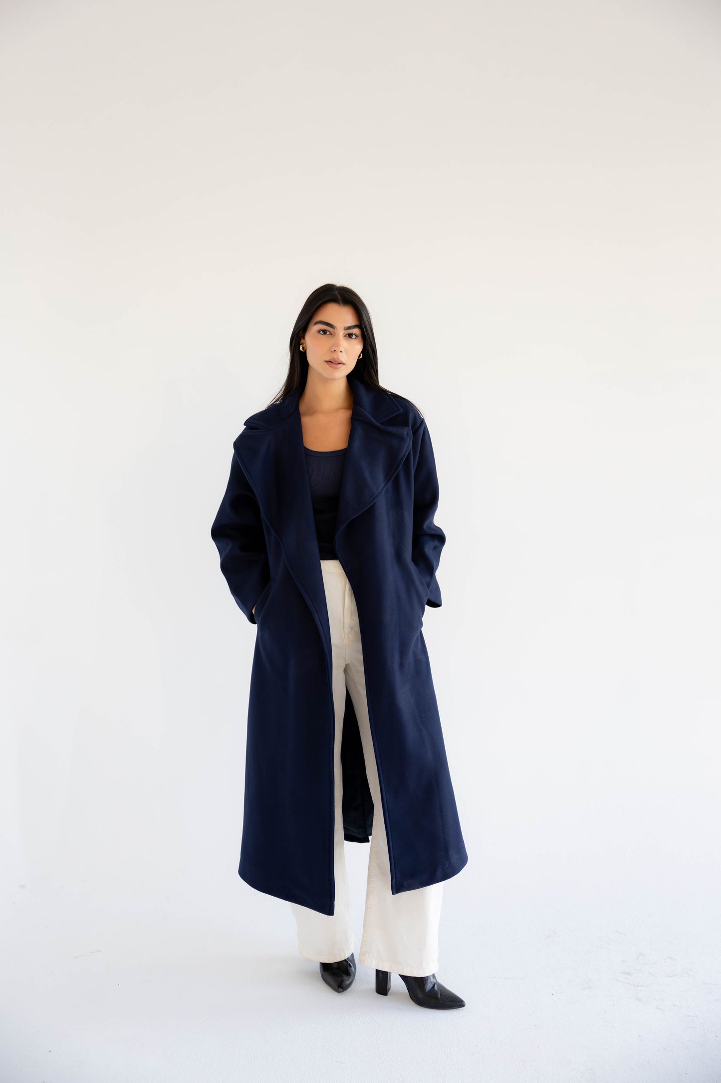 Snow Grace Coat In Navy