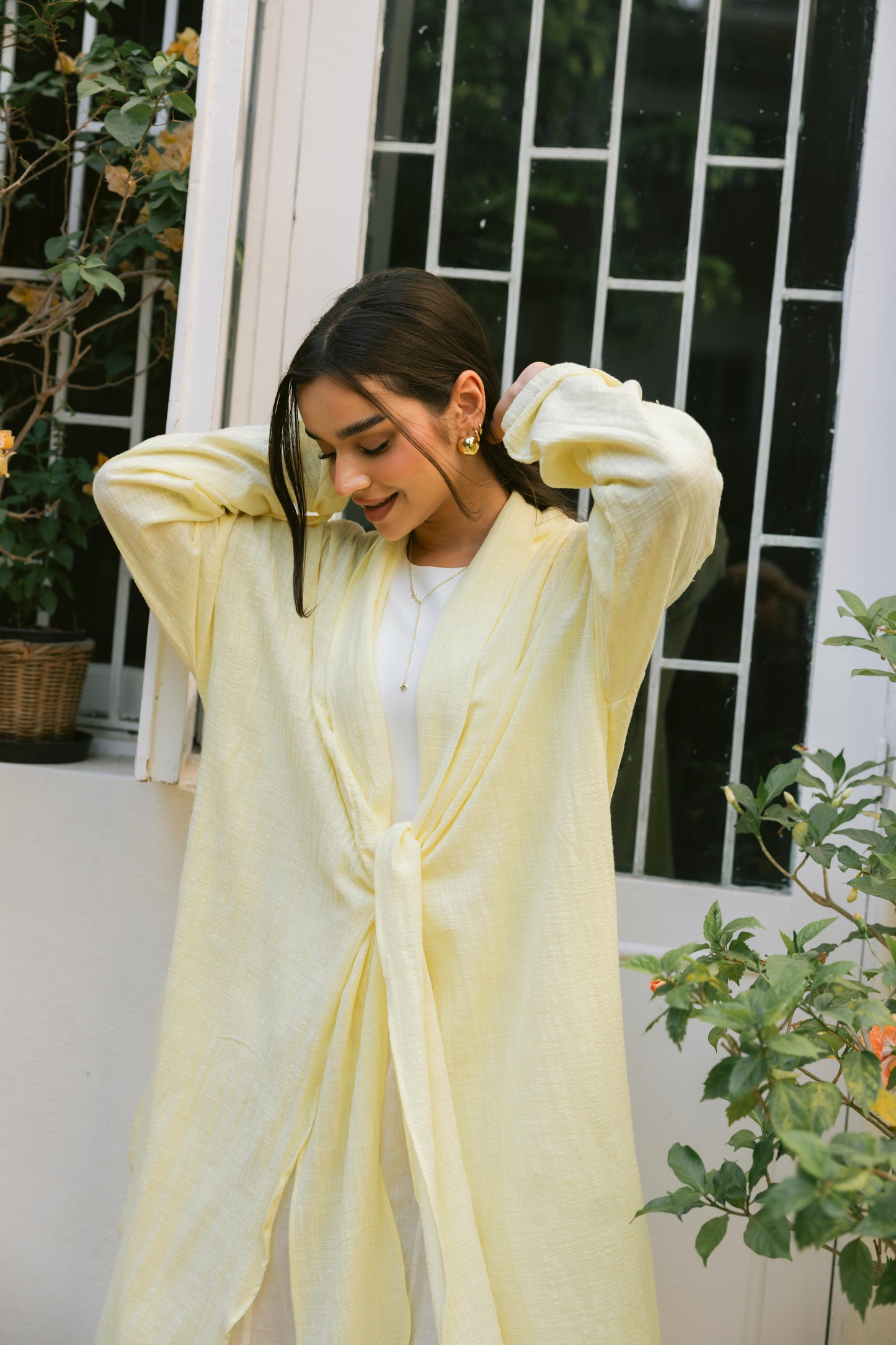 Sunset Flow Cardigan - Pastel Yellow