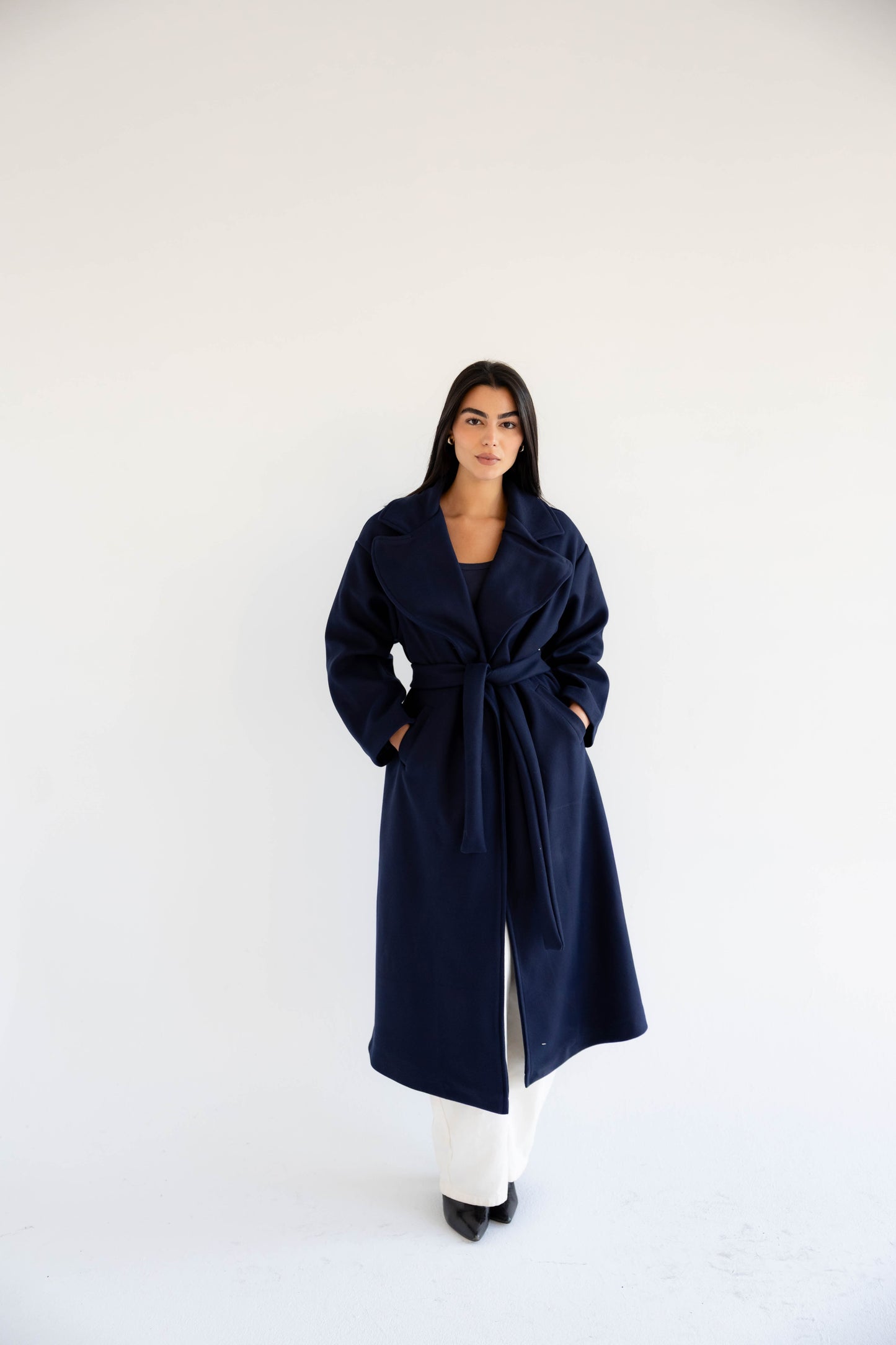 Snow Grace Coat In Navy