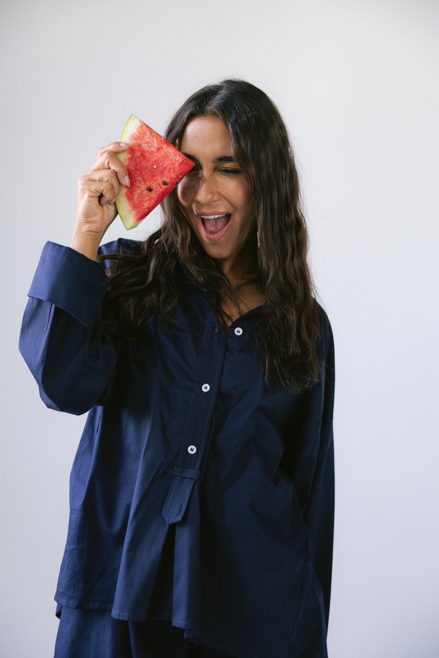 By The Beach Poplin Set - Blueberry