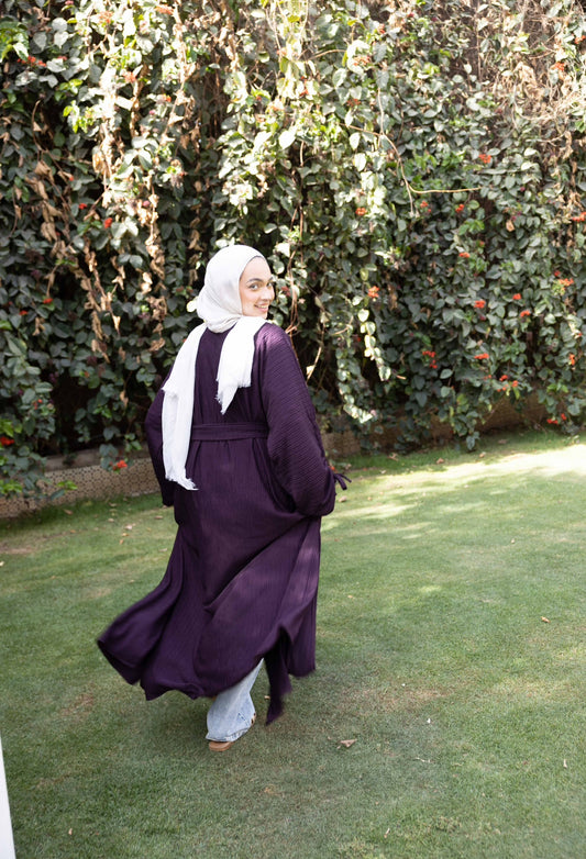 Crushed cardigan in purple