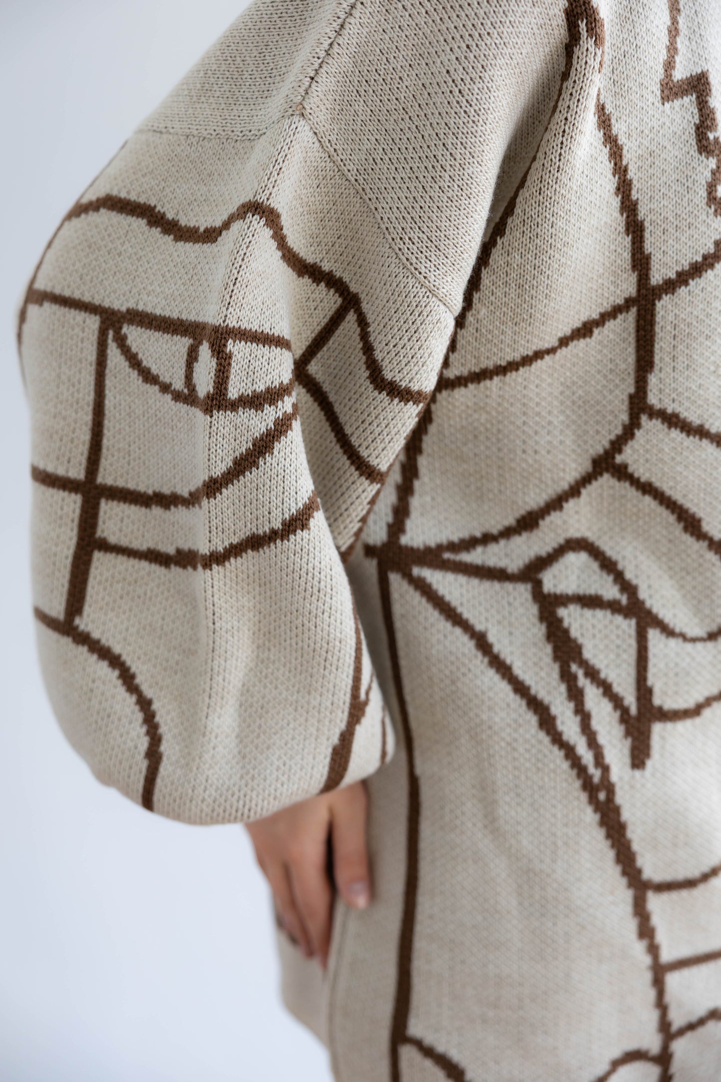 Boho Knit Sweater In Choco