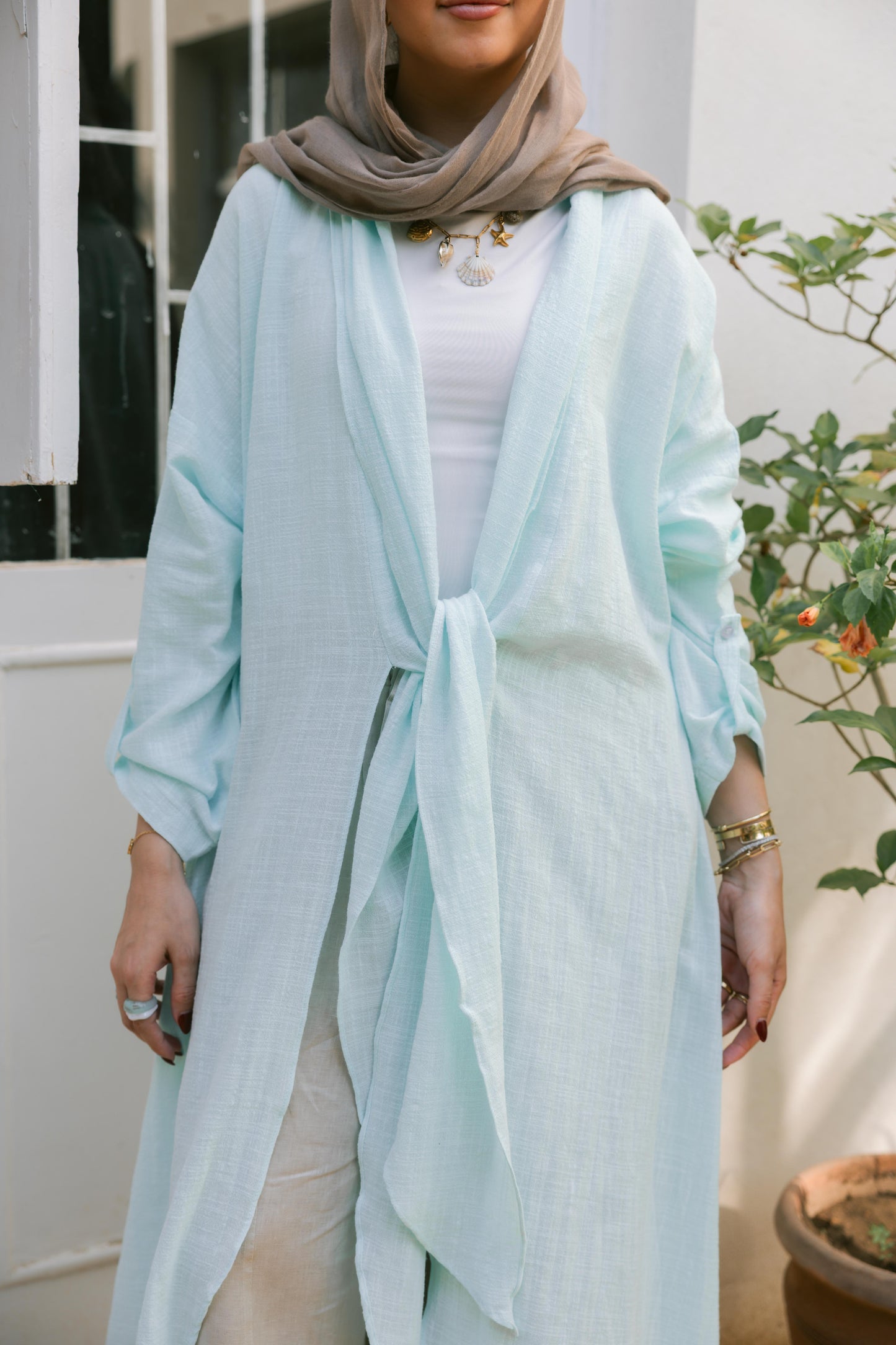 Sunset Flow Cardigan - Sky Blue