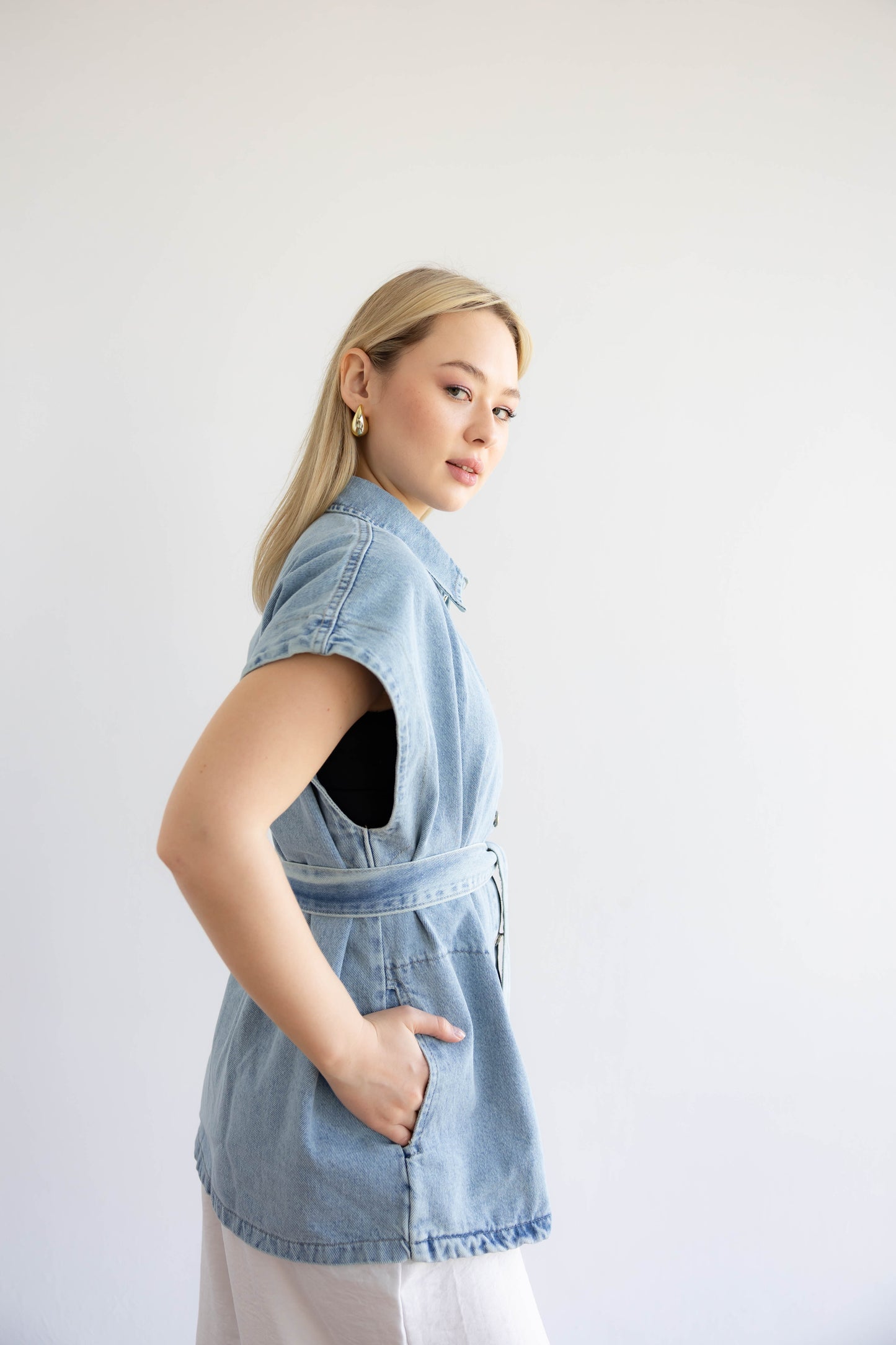 Born To Shine Denim Vest